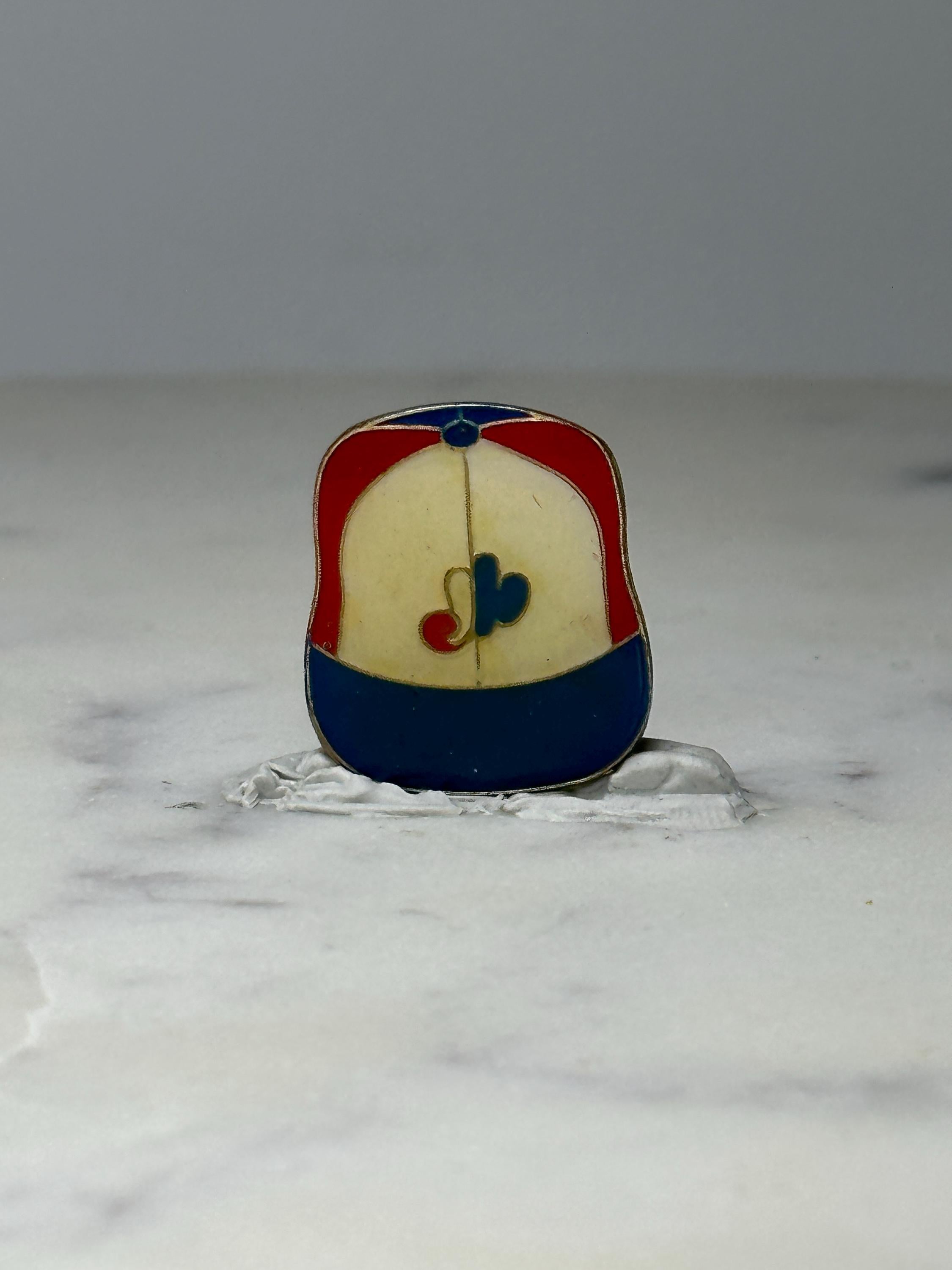 Vintage Montreal Expos Baseball Hat Pin: Red Blue Enamel - MLB Sports Accessory