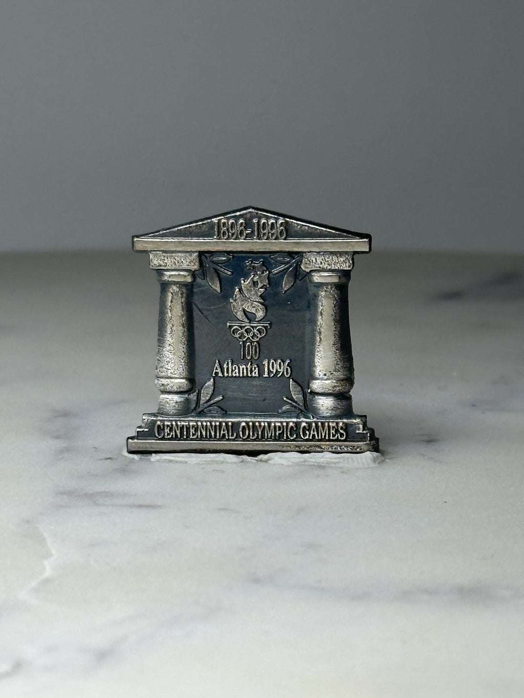 Vintage Atlanta 1996 Olympic Games Pin: Silver Tone - Centennial Era Accessory