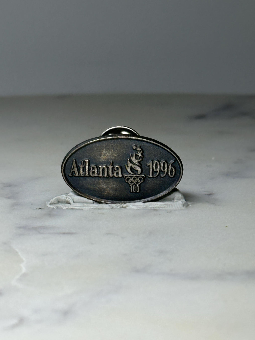Vintage Atlanta 1996 Olympic Games Lapel Pin: Silver Tone - Summer Olympics Souvenir Accessory