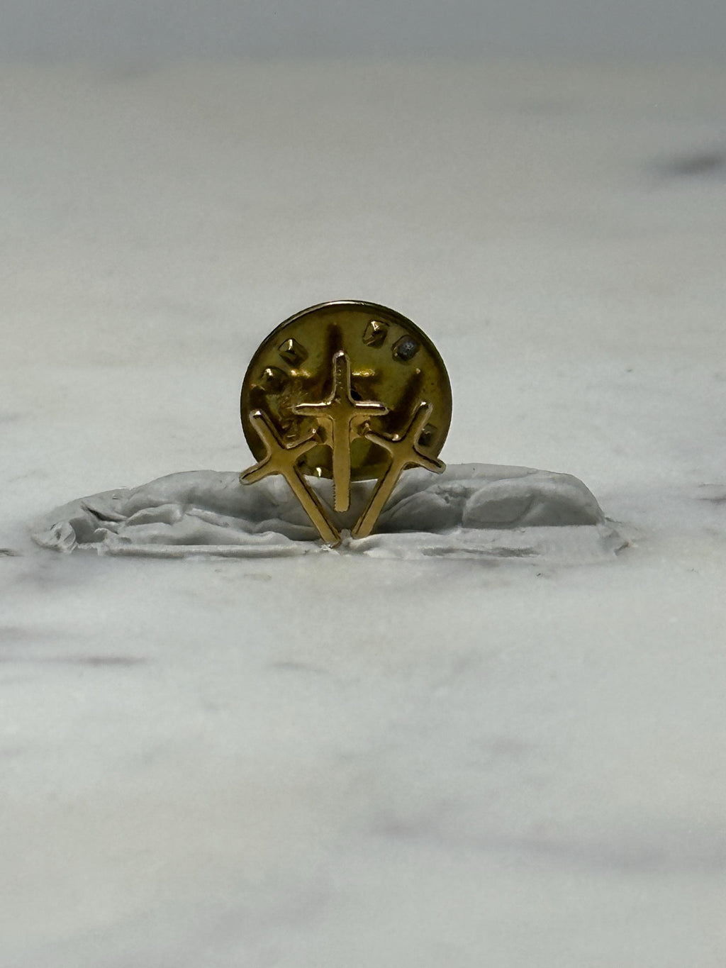 Vintage Christian Cross Lapel Pin: Gold Tone - Religious Accessory