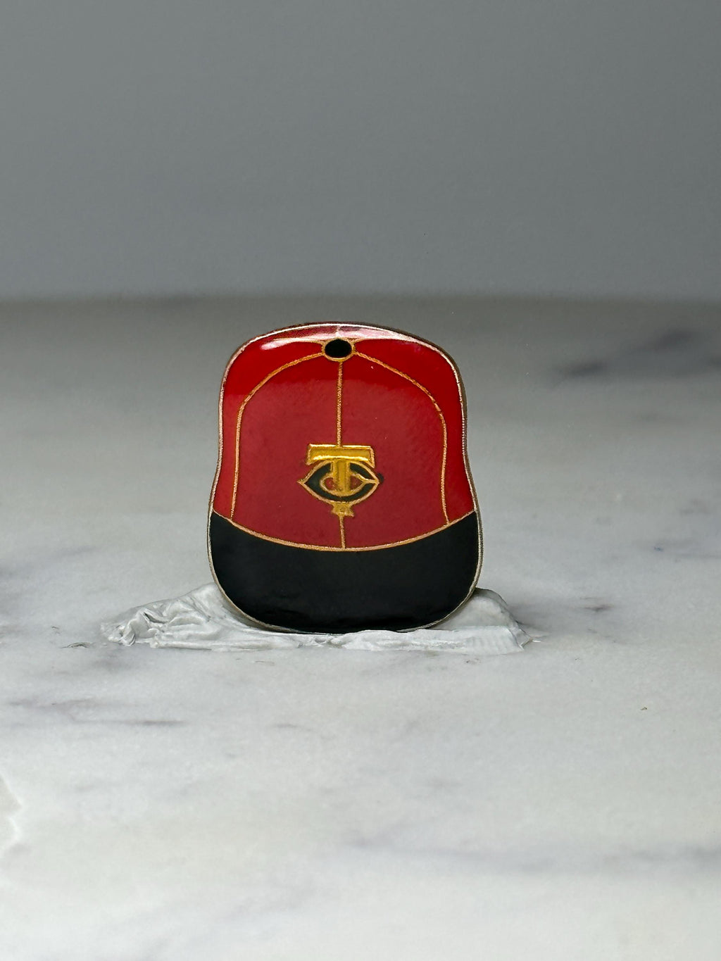 Vintage Minnesota Twins Baseball Cap Pin: Red Enamel - MLB Sports Accessory