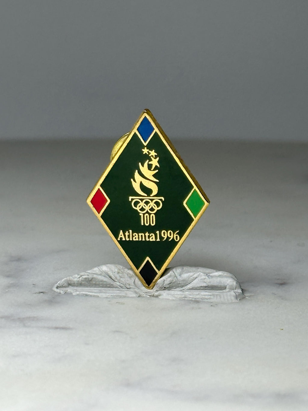 Vintage Atlanta 1996 Olympic Games Lapel Pin: Green Enamel - Centennial Accessory