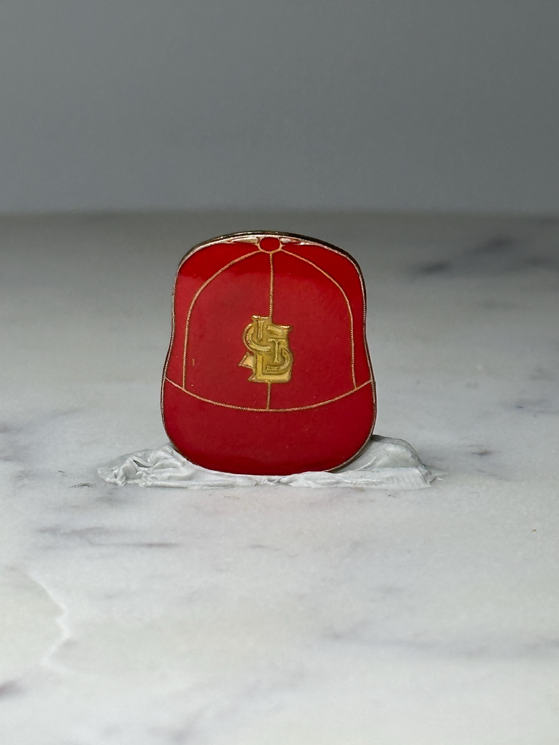 St Louis Cardinals Vintage Hat Pin: Red Baseball Cap - Vintage MLB
