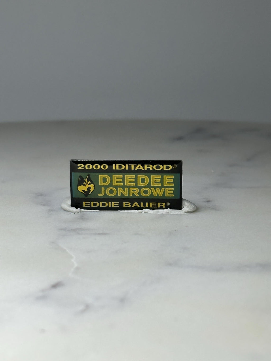 Vintage 2000 Iditarod Deedee Jonrowe Lapel Pin: Green Gold - Sled Dog Race Accessory