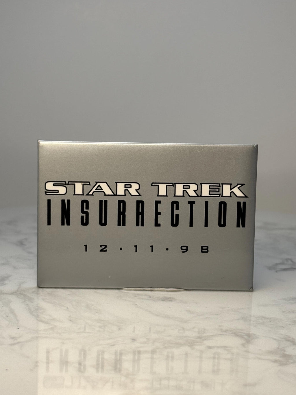 Vintage Star Trek Insurrection Movie Pin: Silver Tone - 1998 Film Promo
