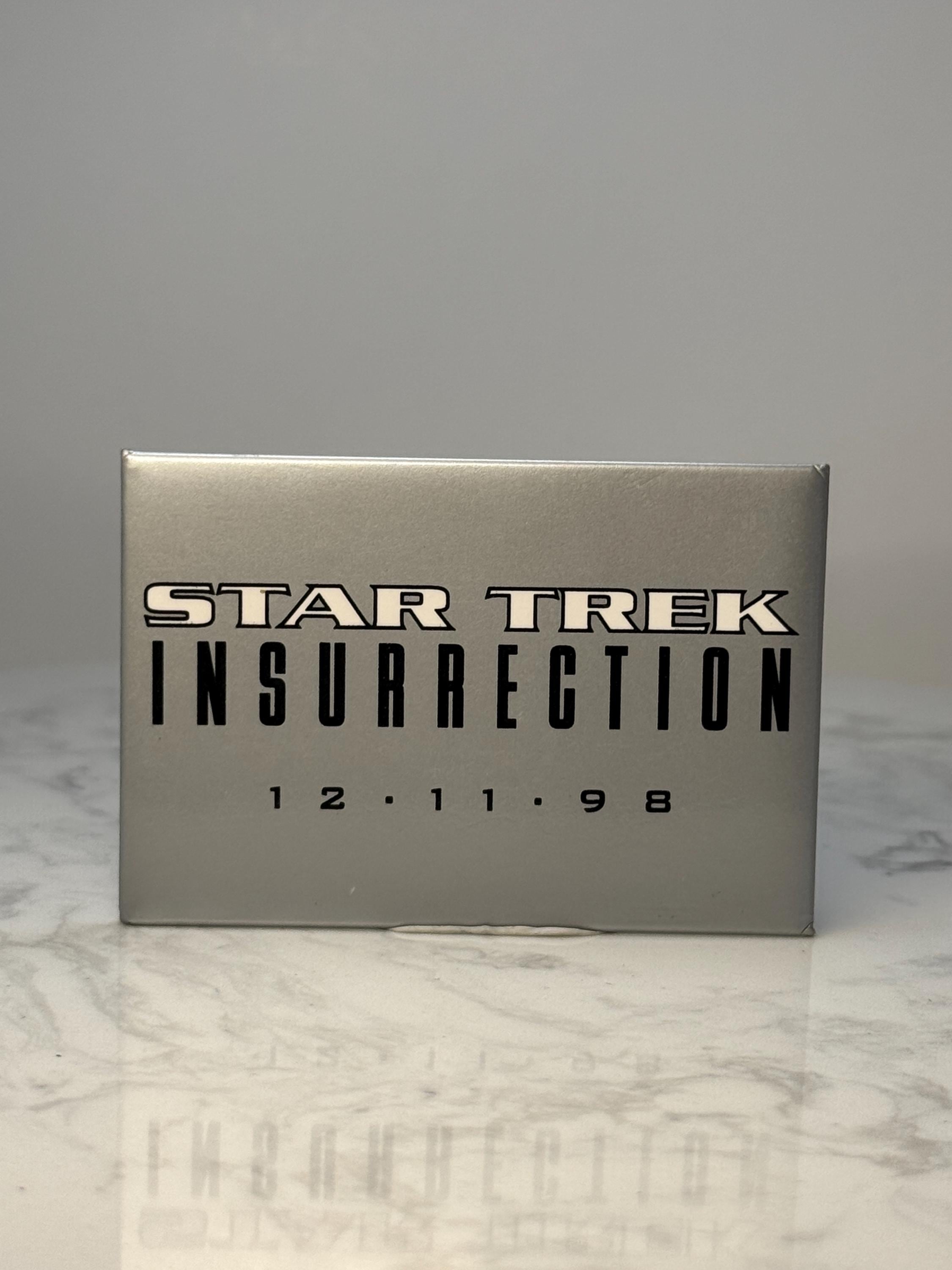 Vintage Star Trek Insurrection Movie Pin: Silver Tone - 1998 Film Promo