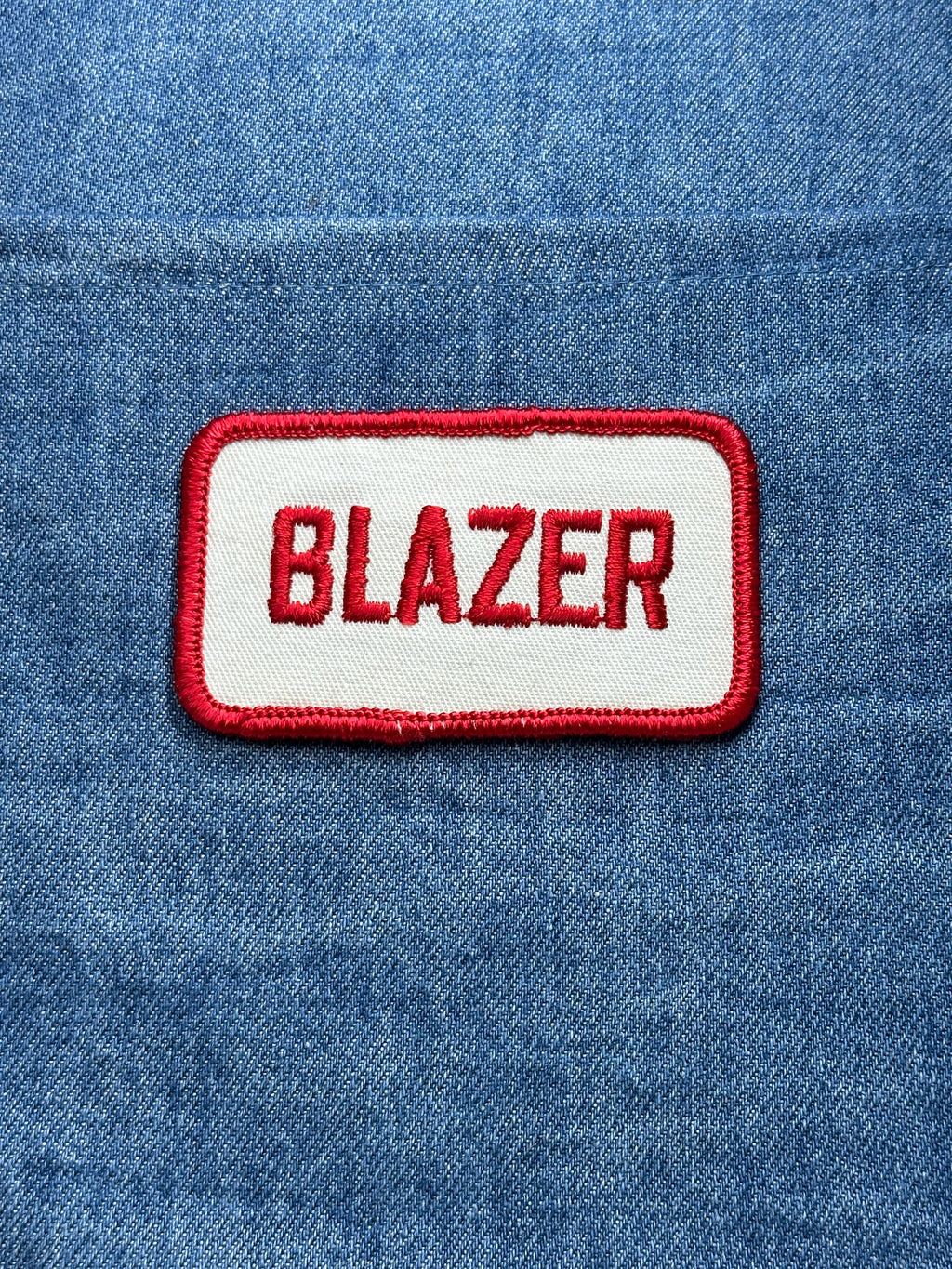 Blazer Patch: Red & White Name - Uniform Accessory