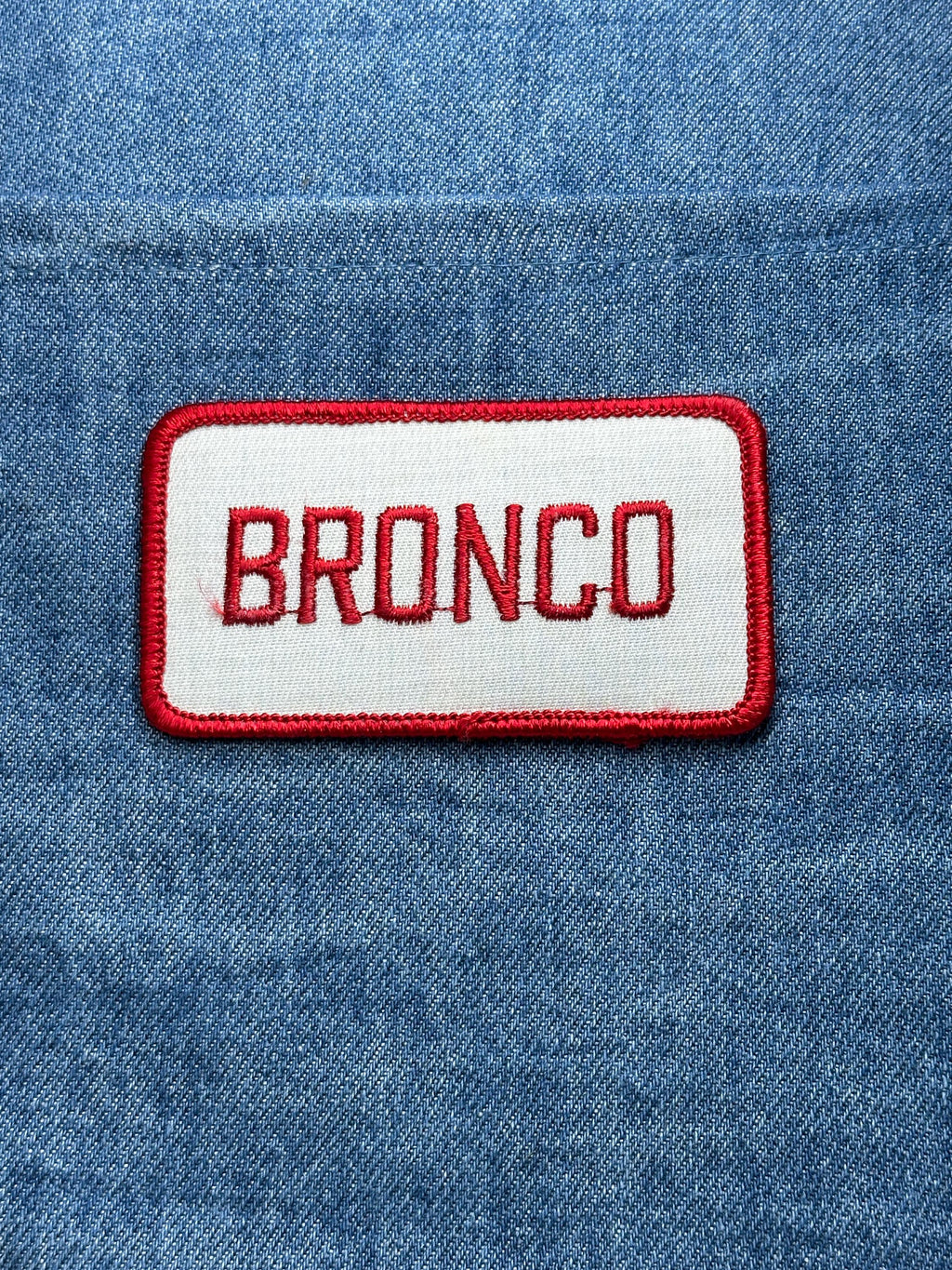 Bronco Patch: Red and White Name - Classic Ford Accessory