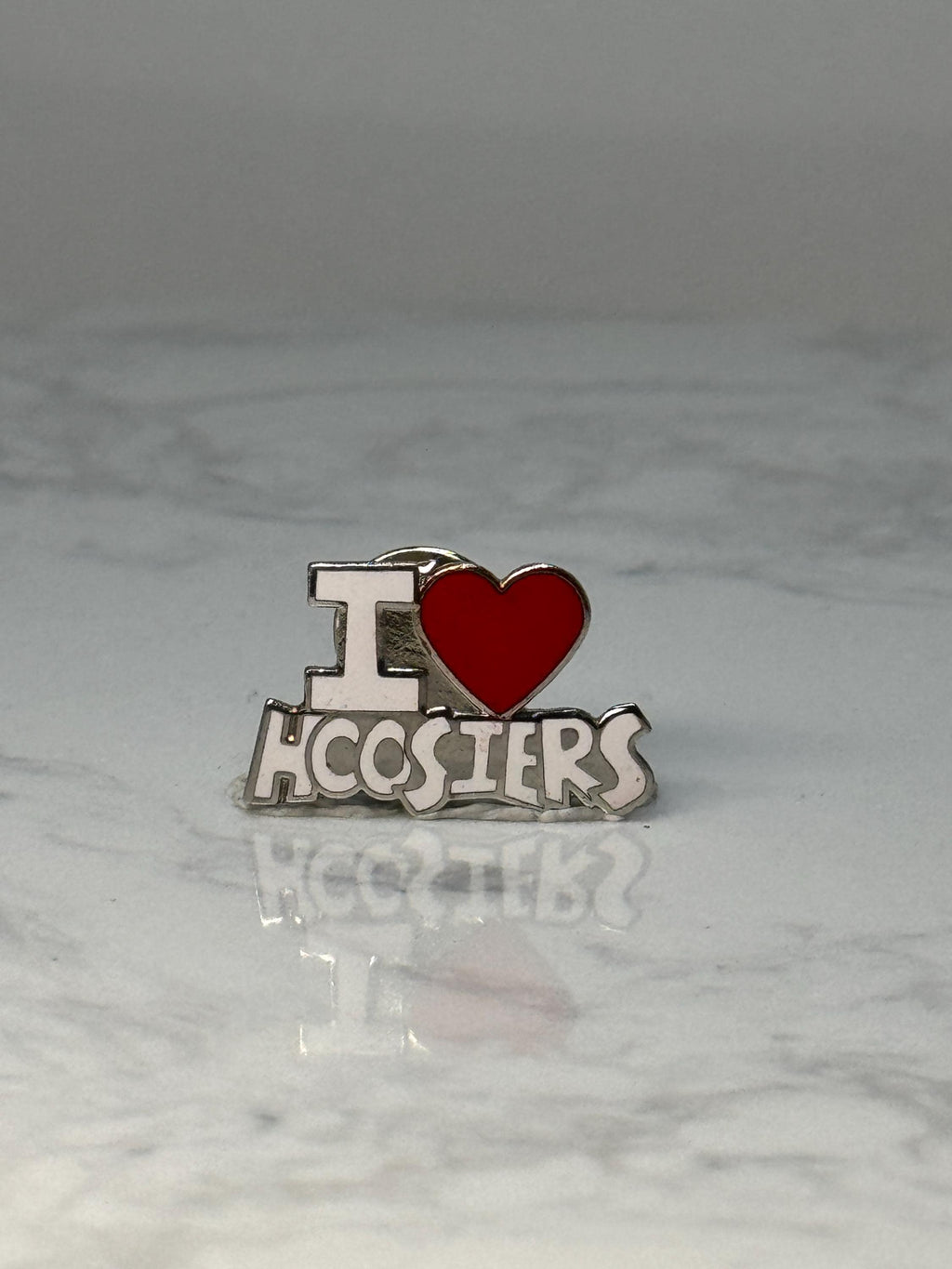 I Love Hoosiers Pin Indiana State Pride Heart Enamel Lapel Pin Hoosier Gift