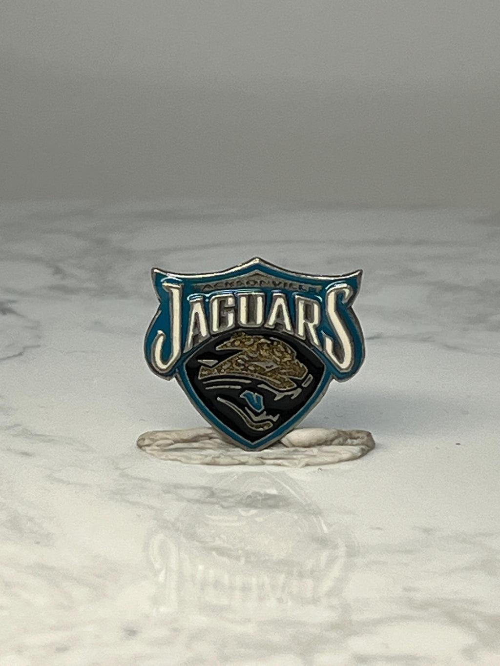 Vintage Jacksonville Jaguars Enamel Pin: Teal & Black - NFL Football Accessory
