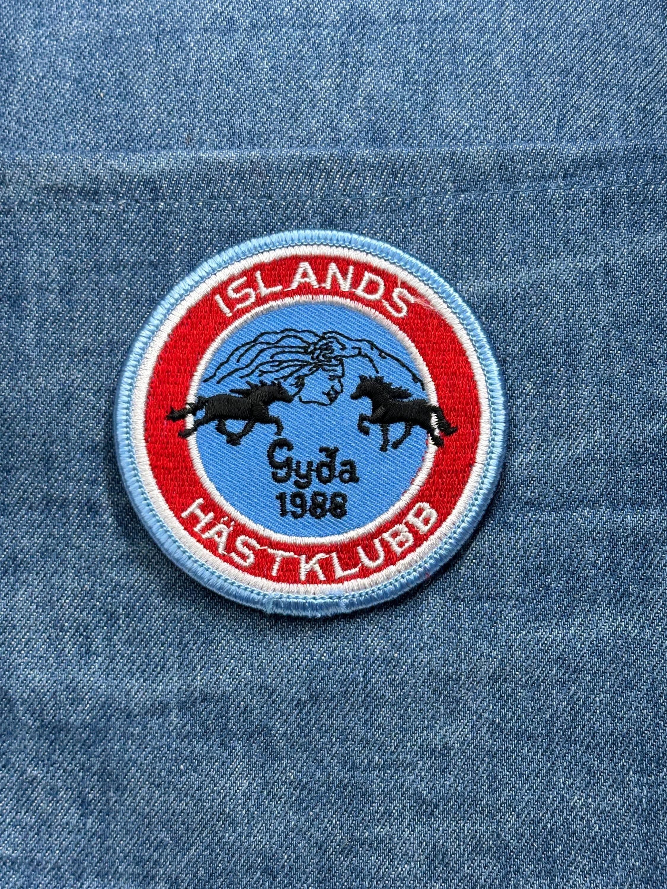 Sweedish Hästklubb Horse Club Patch: Blue Red Circle - 1988 Equestrian Accessory
