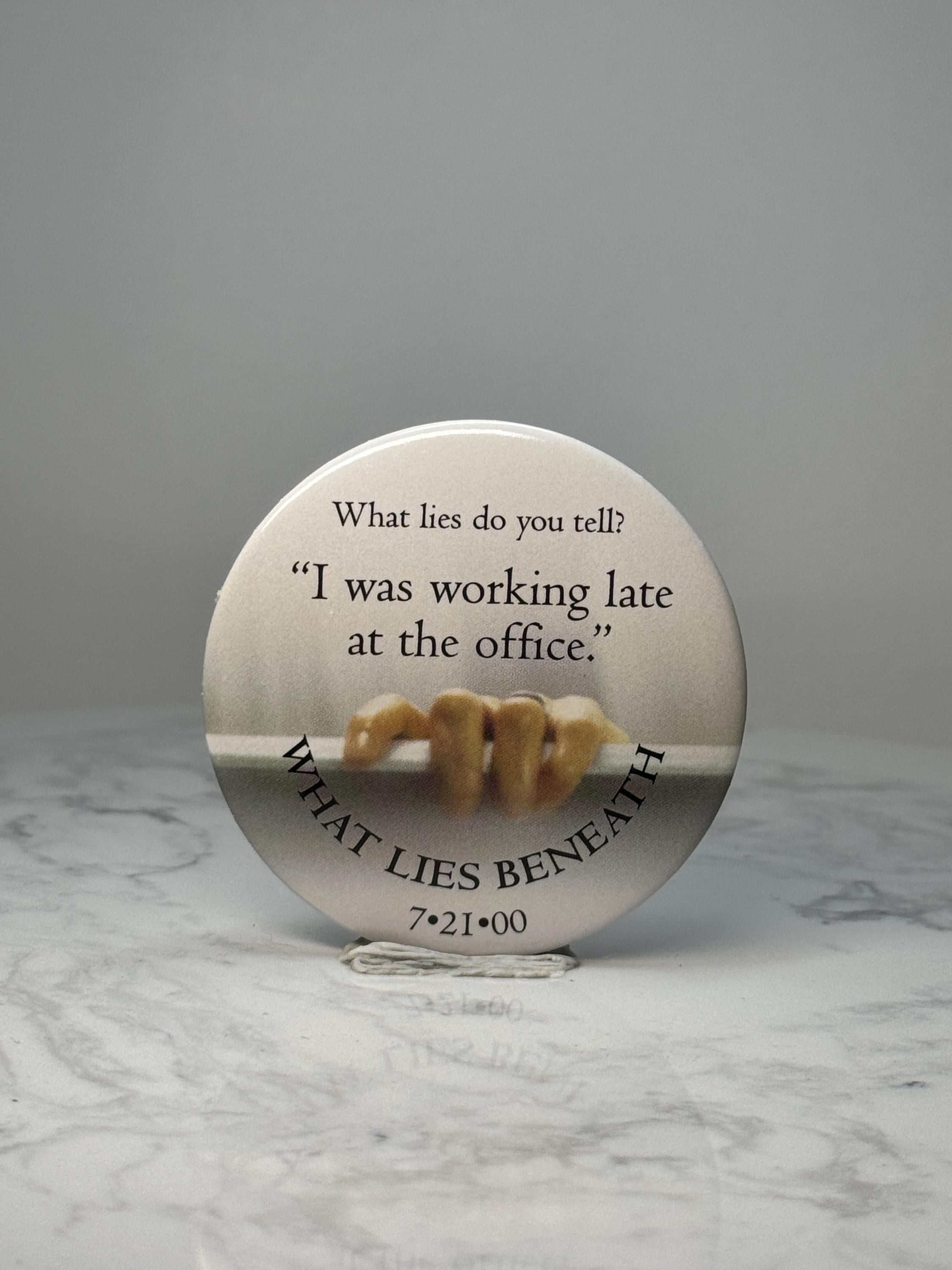 Vintage What Lies Beneath Movie Pin: White Promo Button - 2000s Film Accessory