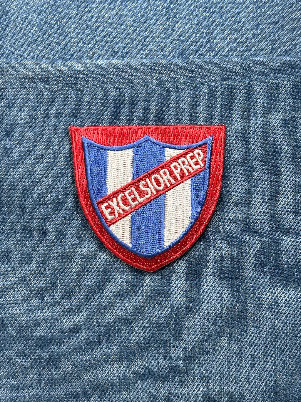 Excelsior Prep Patch: Red Blue Shield - School Accessory