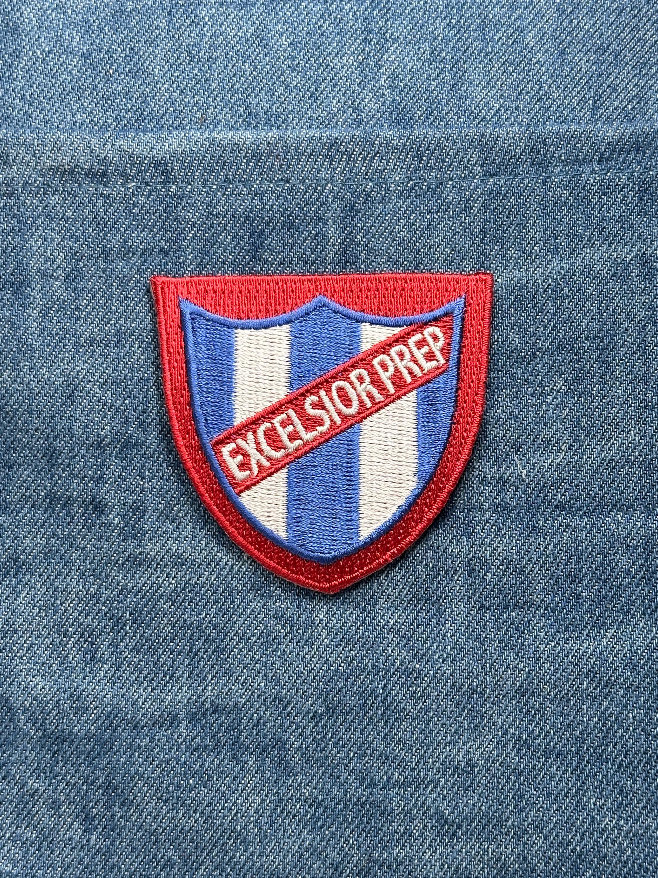 Excelsior Prep Patch: Red Blue Shield - School Accessory