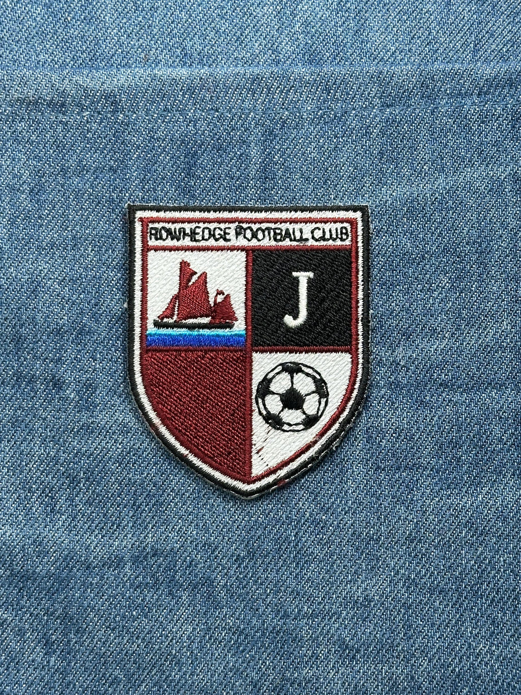 Rowhedge Junior Football Club Patch: Red Shield - Soccer Accessory