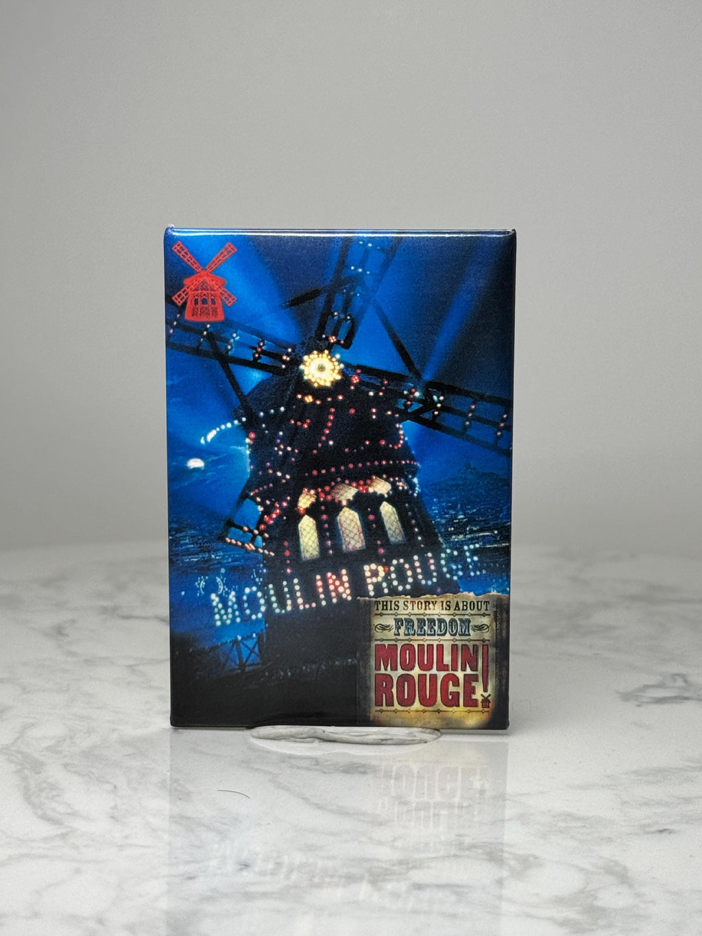 Vintage Moulin Rouge Windmill Pin: Glossy Enamel - Movie Musical Souvenir
