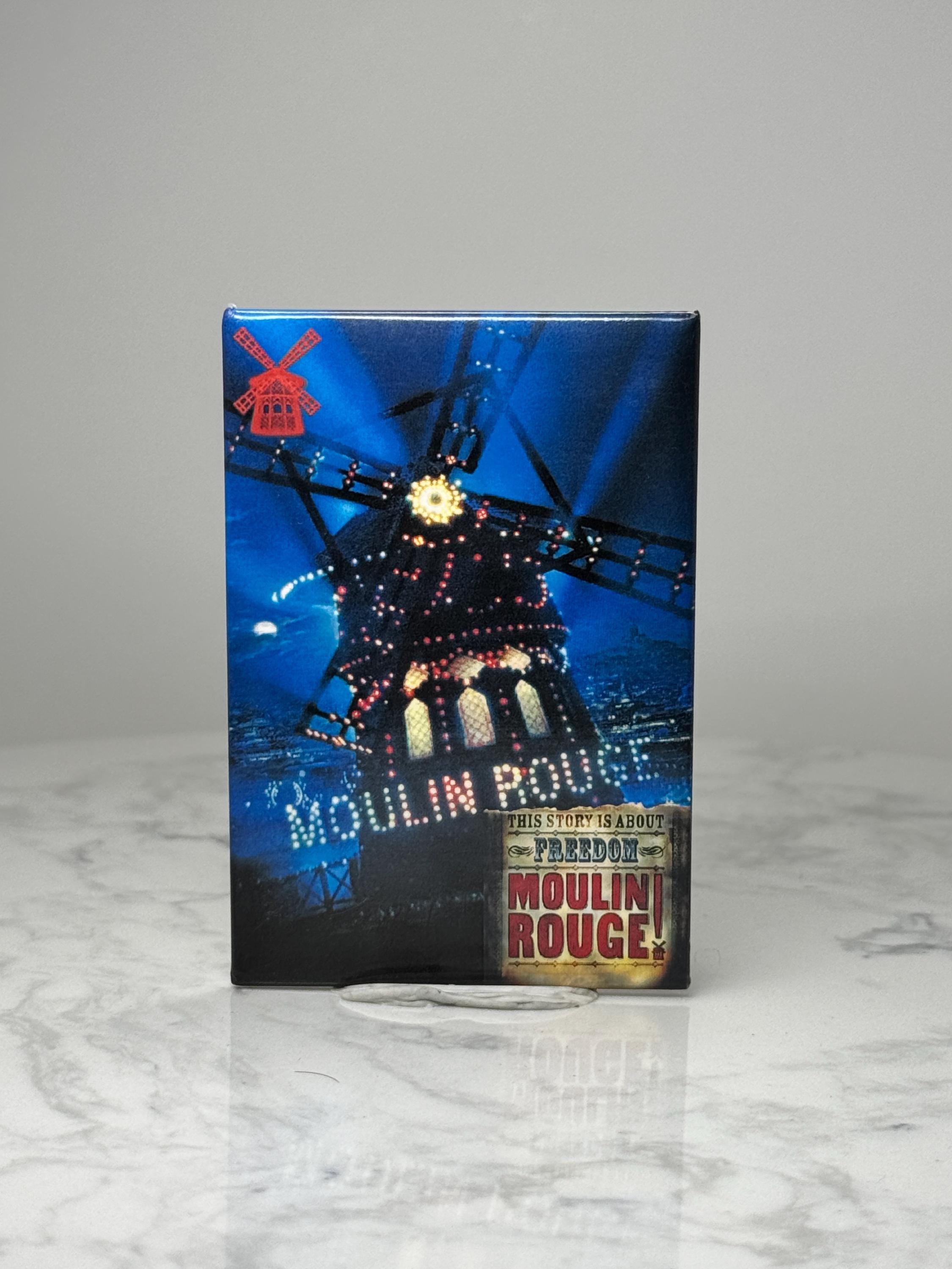 Vintage Moulin Rouge Windmill Pin: Glossy Enamel - Movie Musical Souvenir