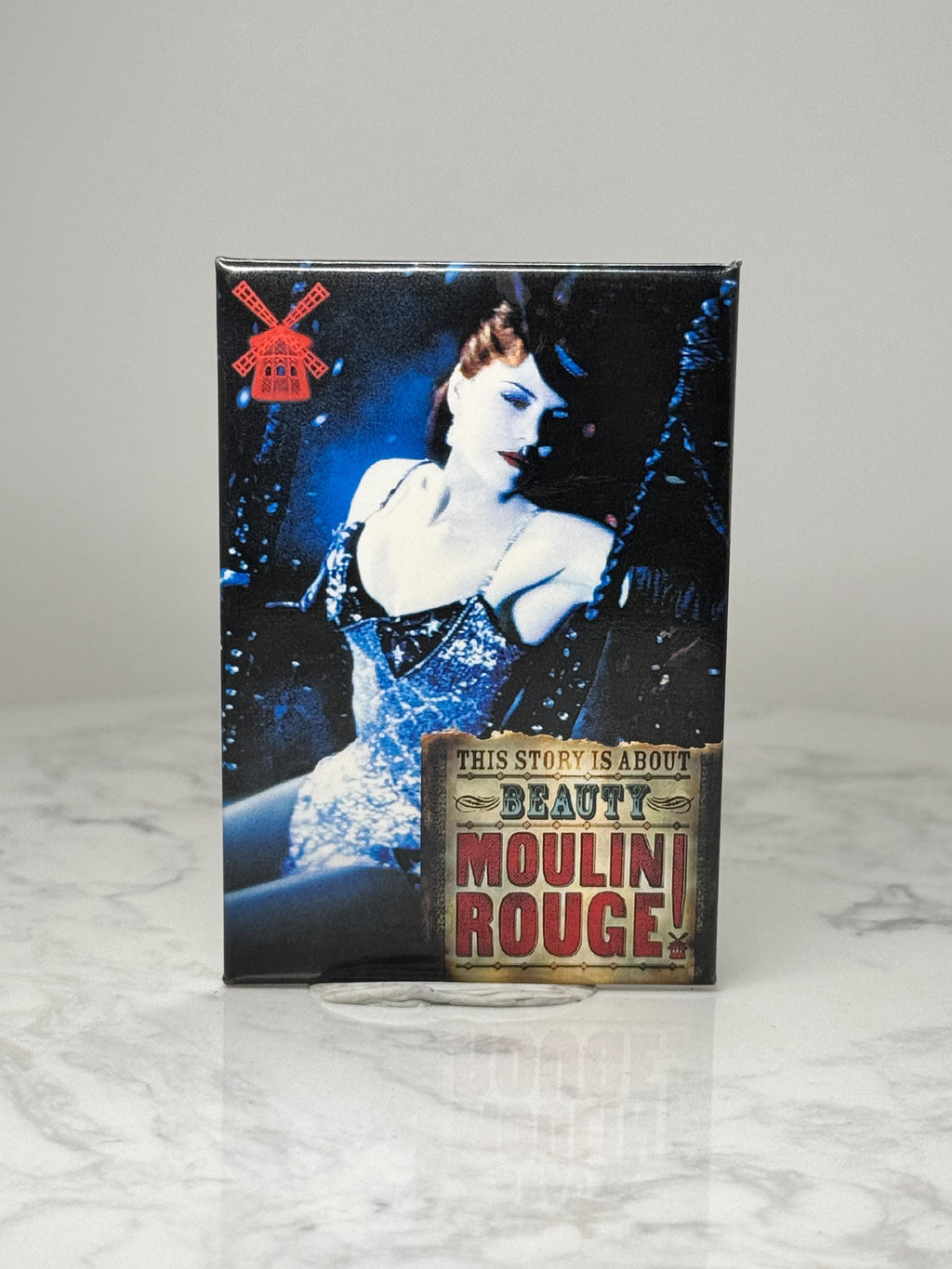 Vintage Moulin Rouge Movie Pin: Glossy Photo Finish - 2000s Film Accessory