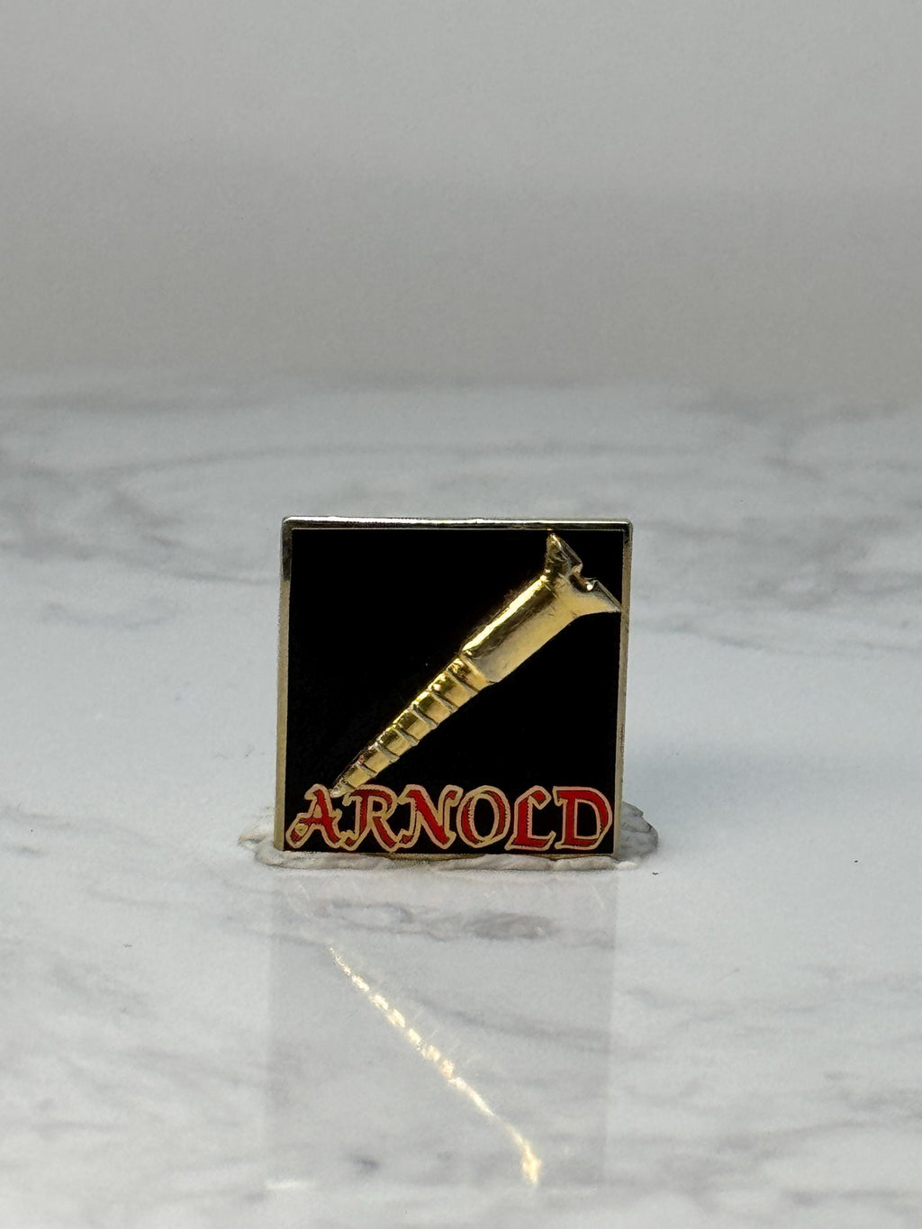 Arnold Screw Pin Vintage Fastener Hardware Advertising Enamel Pin Tool Industry Lapel Pin