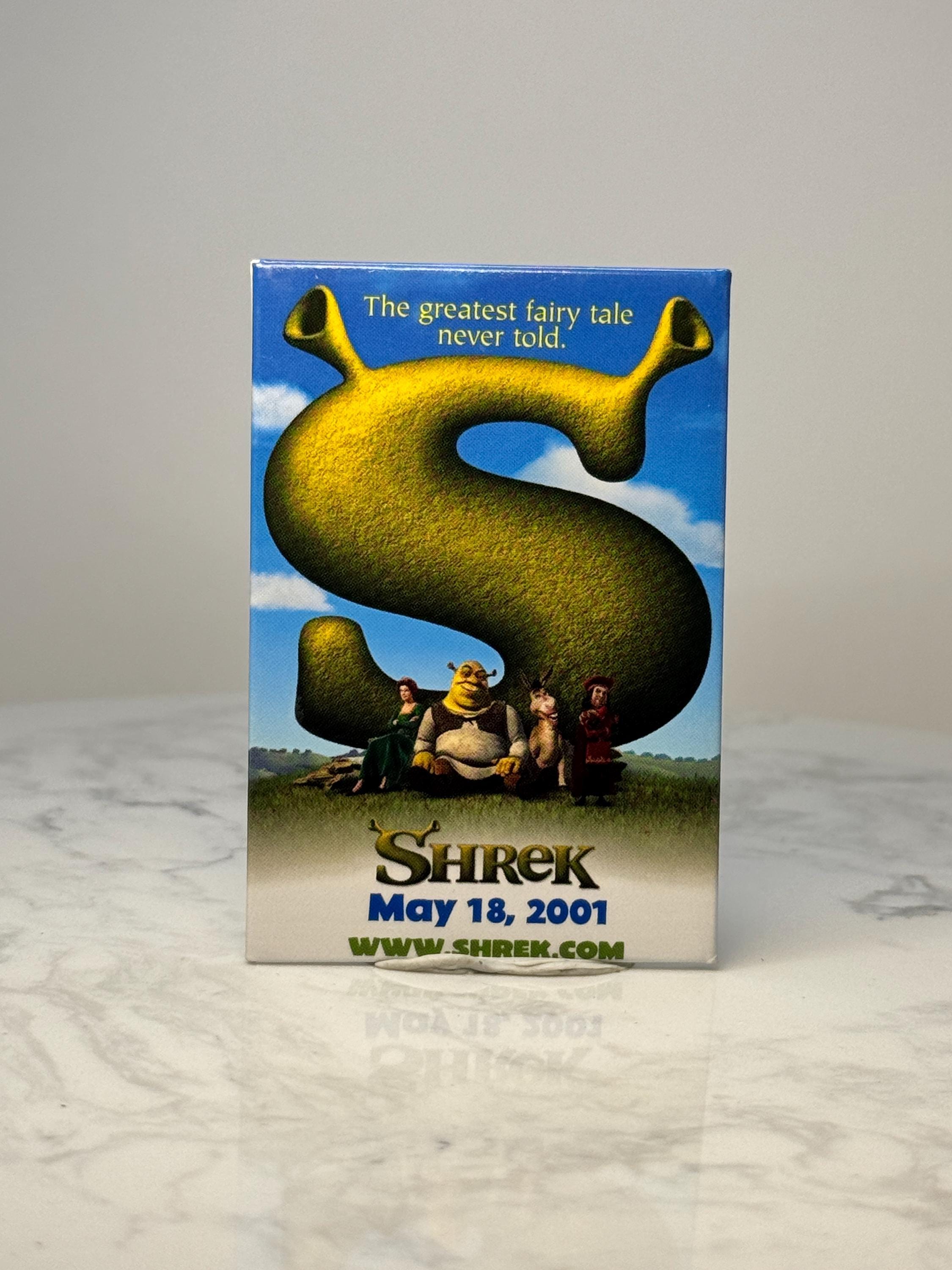 Vintage Shrek Movie Promo Pin: Color Enamel - 2001 Film Accessory