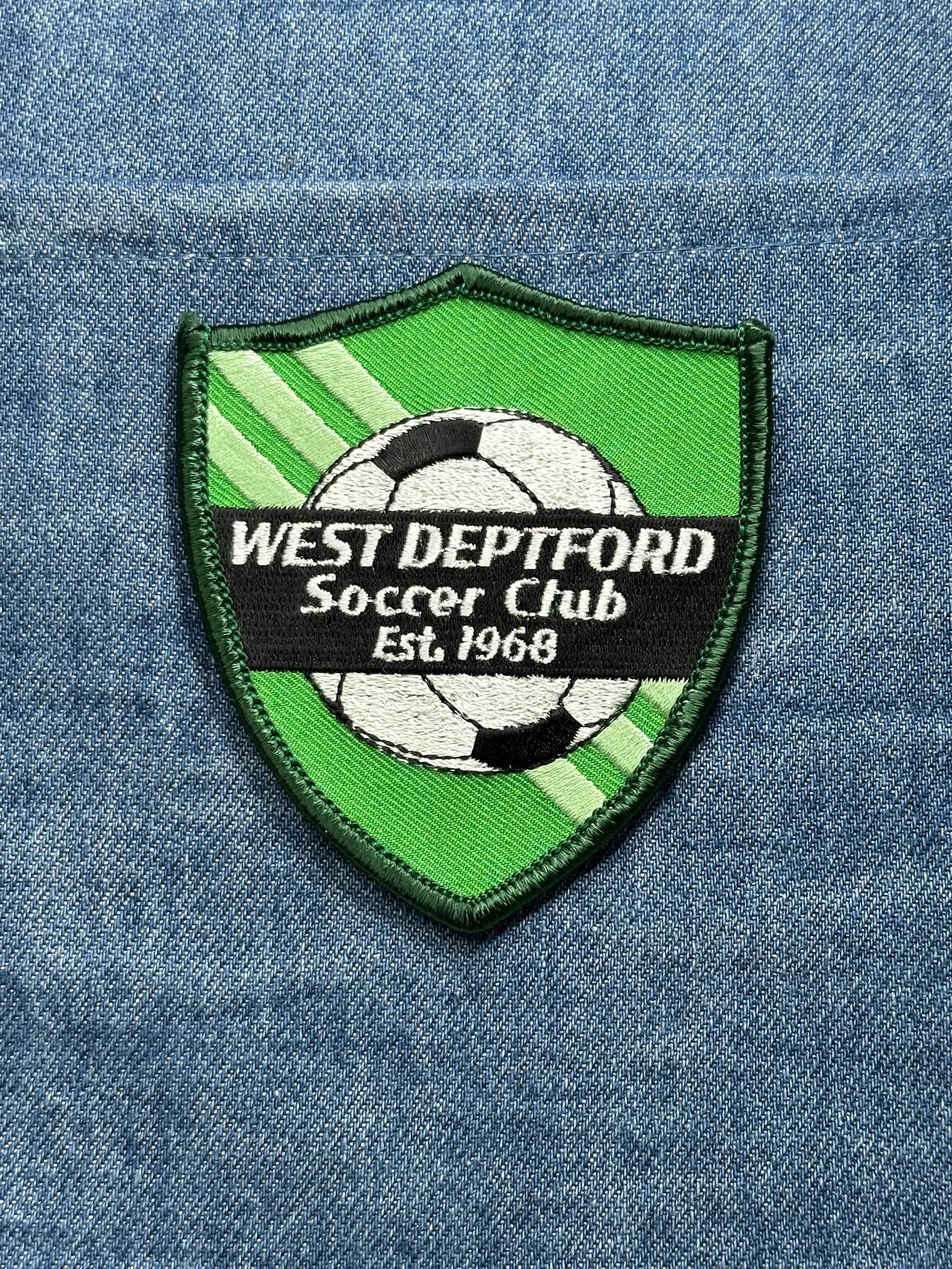 West Deptford Soccer Club Patch: Green Shield - Est 1968 Sports Accessory