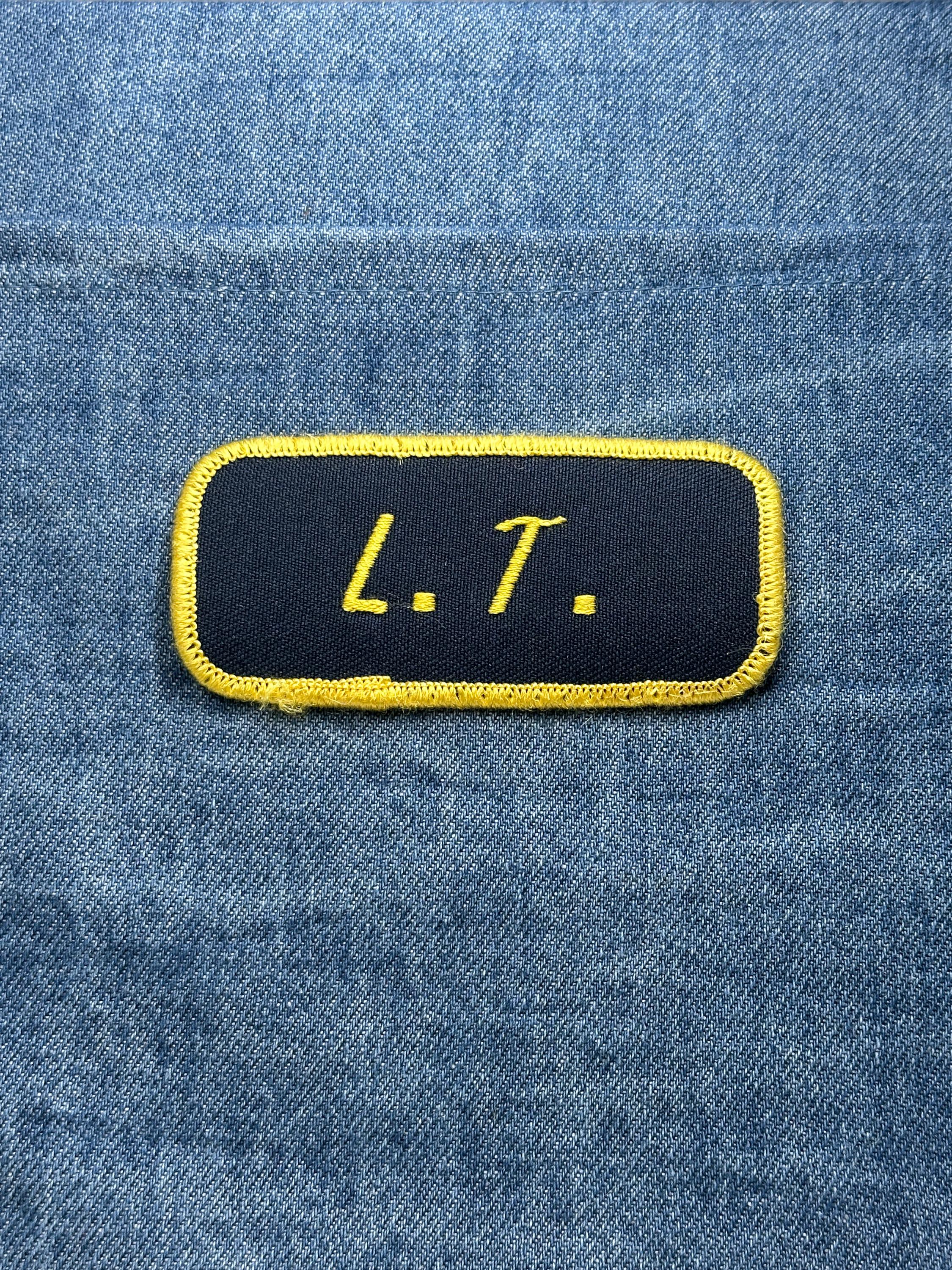 Lieutenant LT Patch: Navy & Yellow Rank - Law Enforcement Accessory