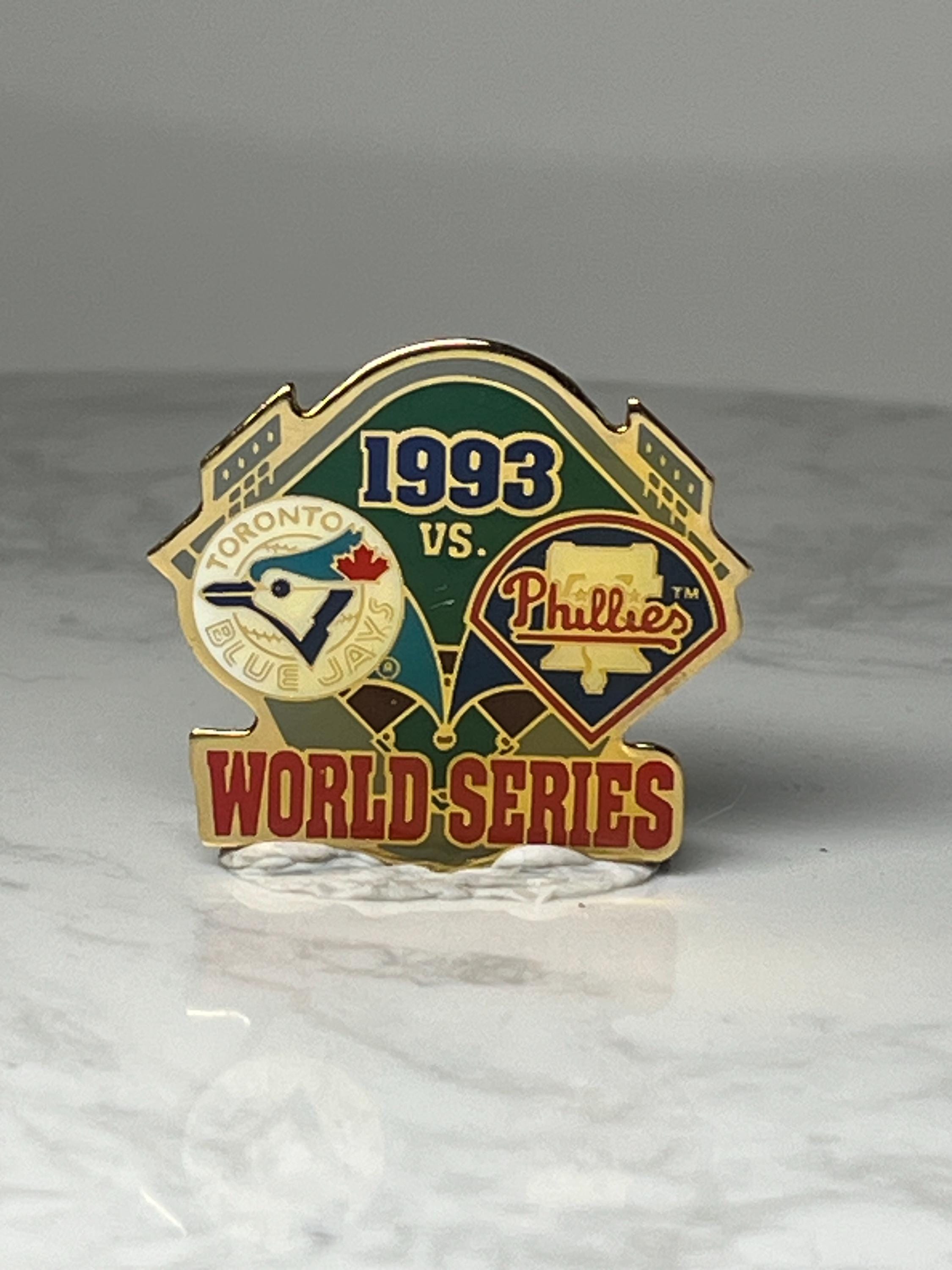 Vintage 1993 World Series Enamel Pin: Blue Jays vs Phillies - MLB Baseball Accessory