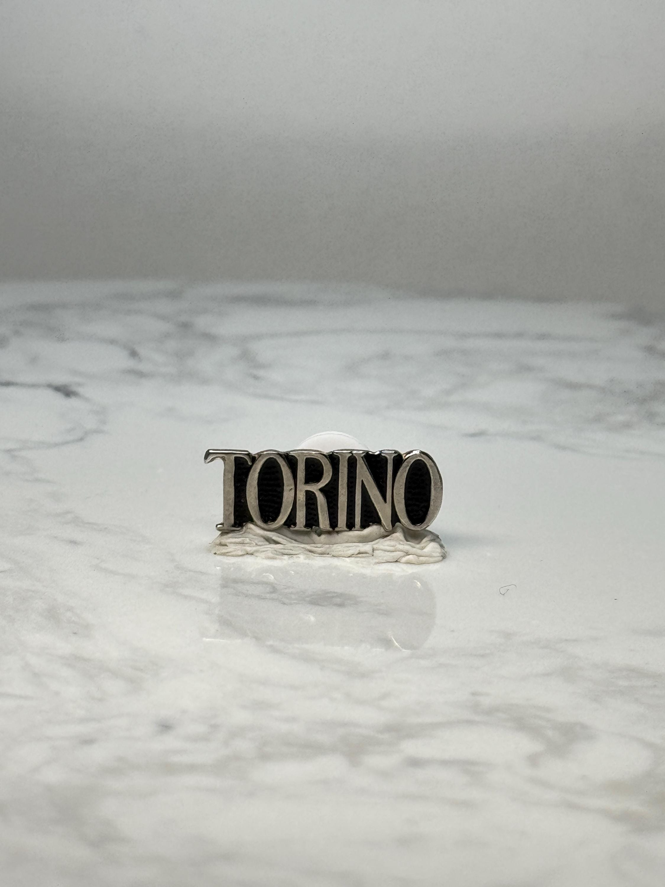 Vintage Ford Torino Emblem Pin: Silver Tone - Classic Car Accessory