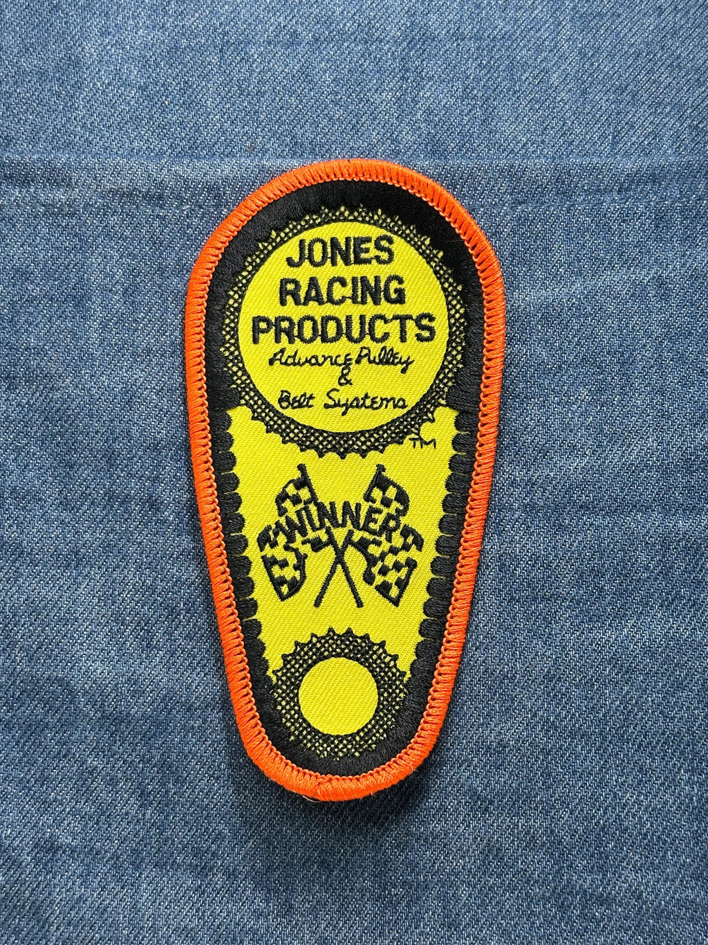 Jones Racing Products Patch: Yellow & Black - Racing Accessory