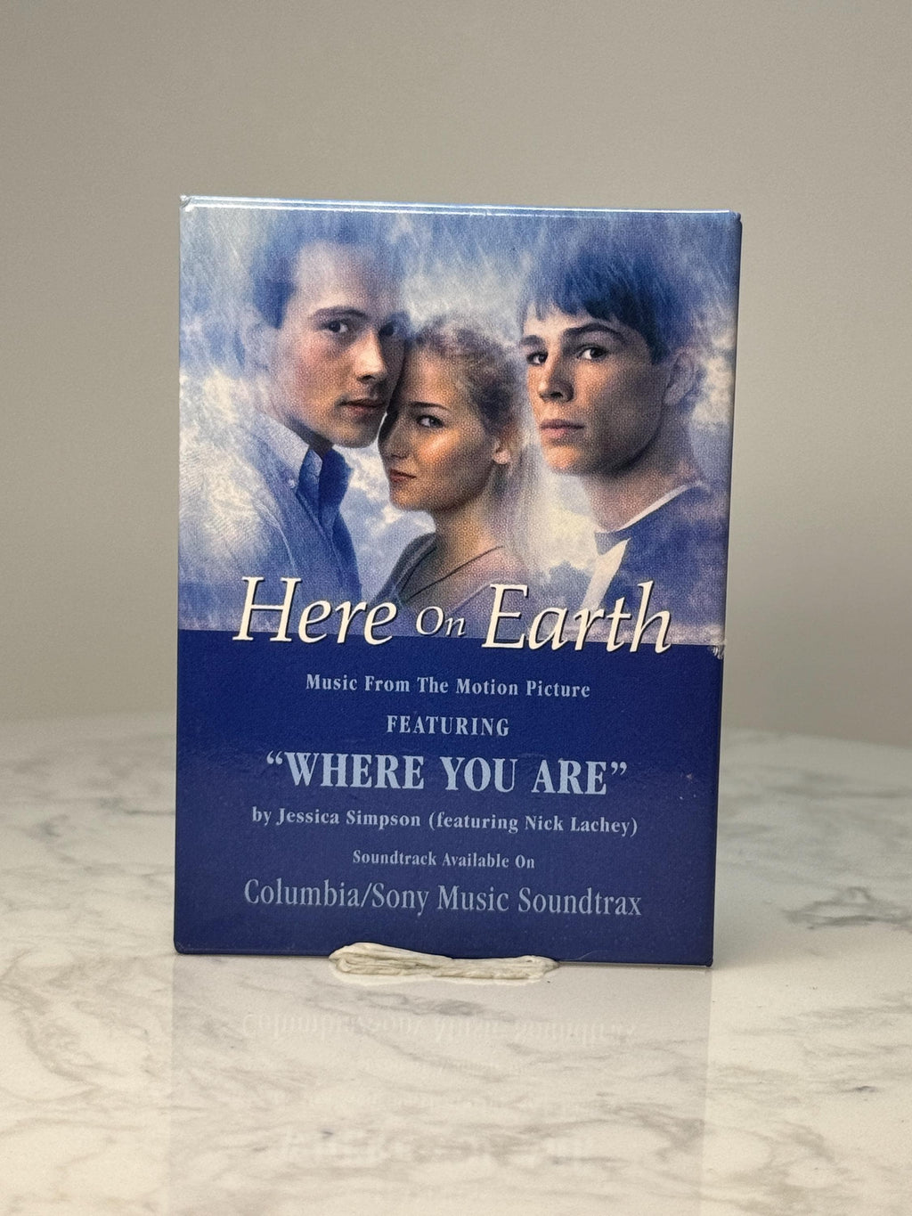 Vintage Here on Earth Movie Pin: Blue Enamel - 1990s Film Accessory