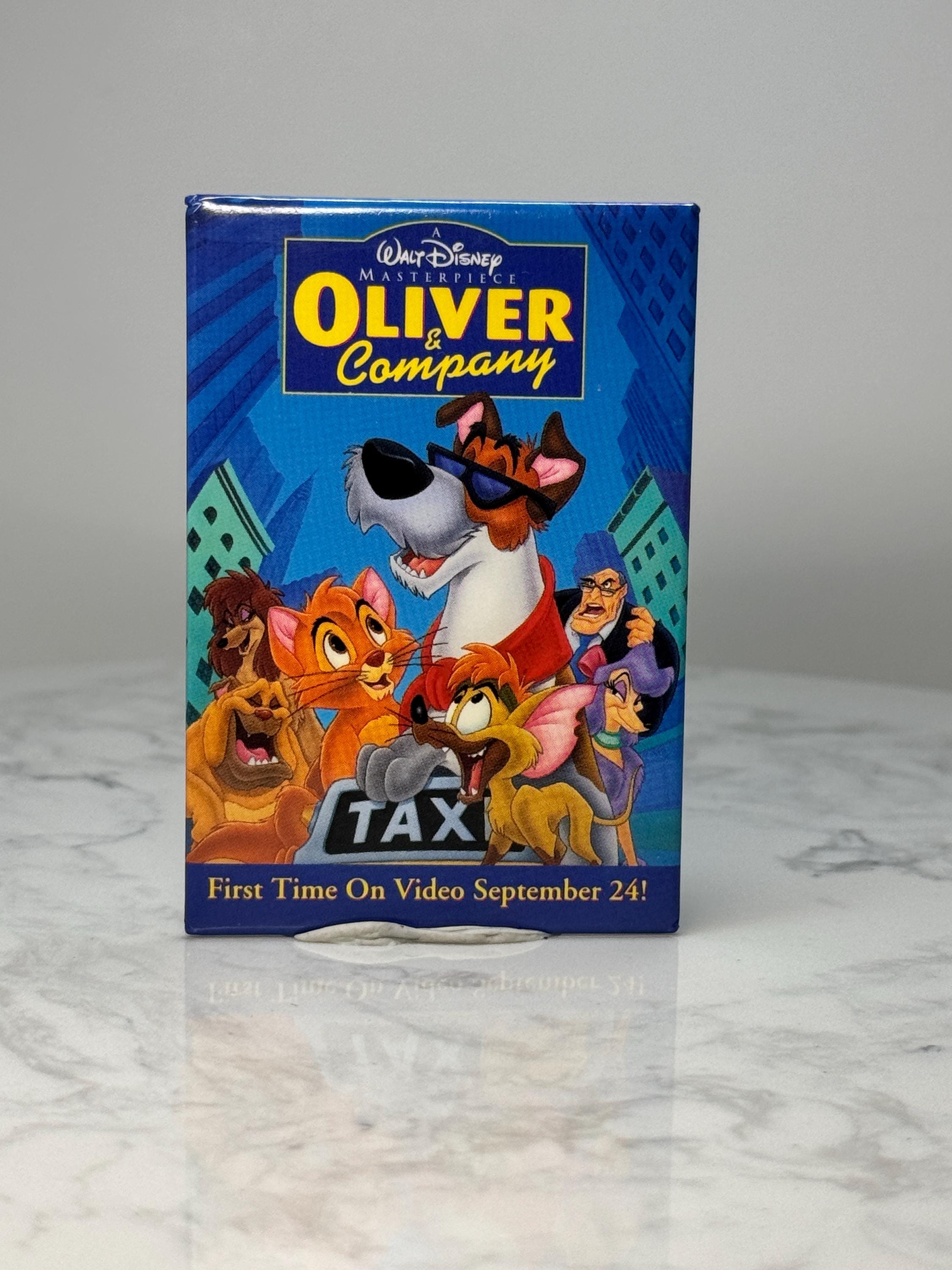 Vintage Oliver and Company Pin: Colorful Enamel - 1990s Disney Accessory