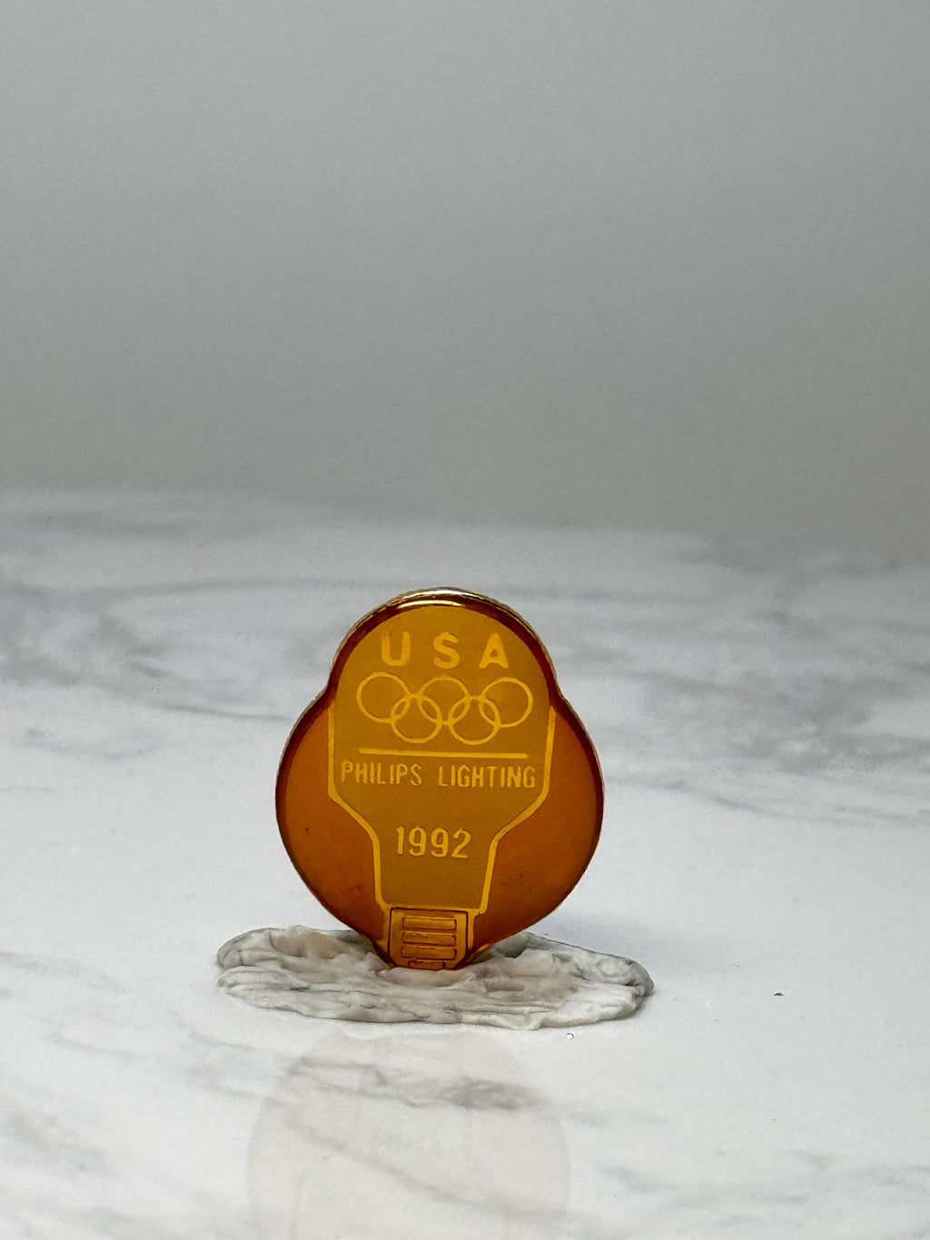 Vintage 1992 USA Olympics Philips Lighting Pin: Gold Tone