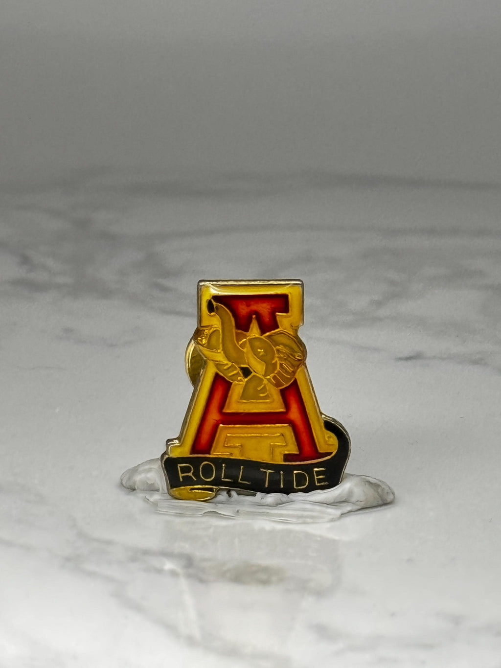 Vintage Alabama Crimson Tide Enamel Pin: Red Gold - College Accessory