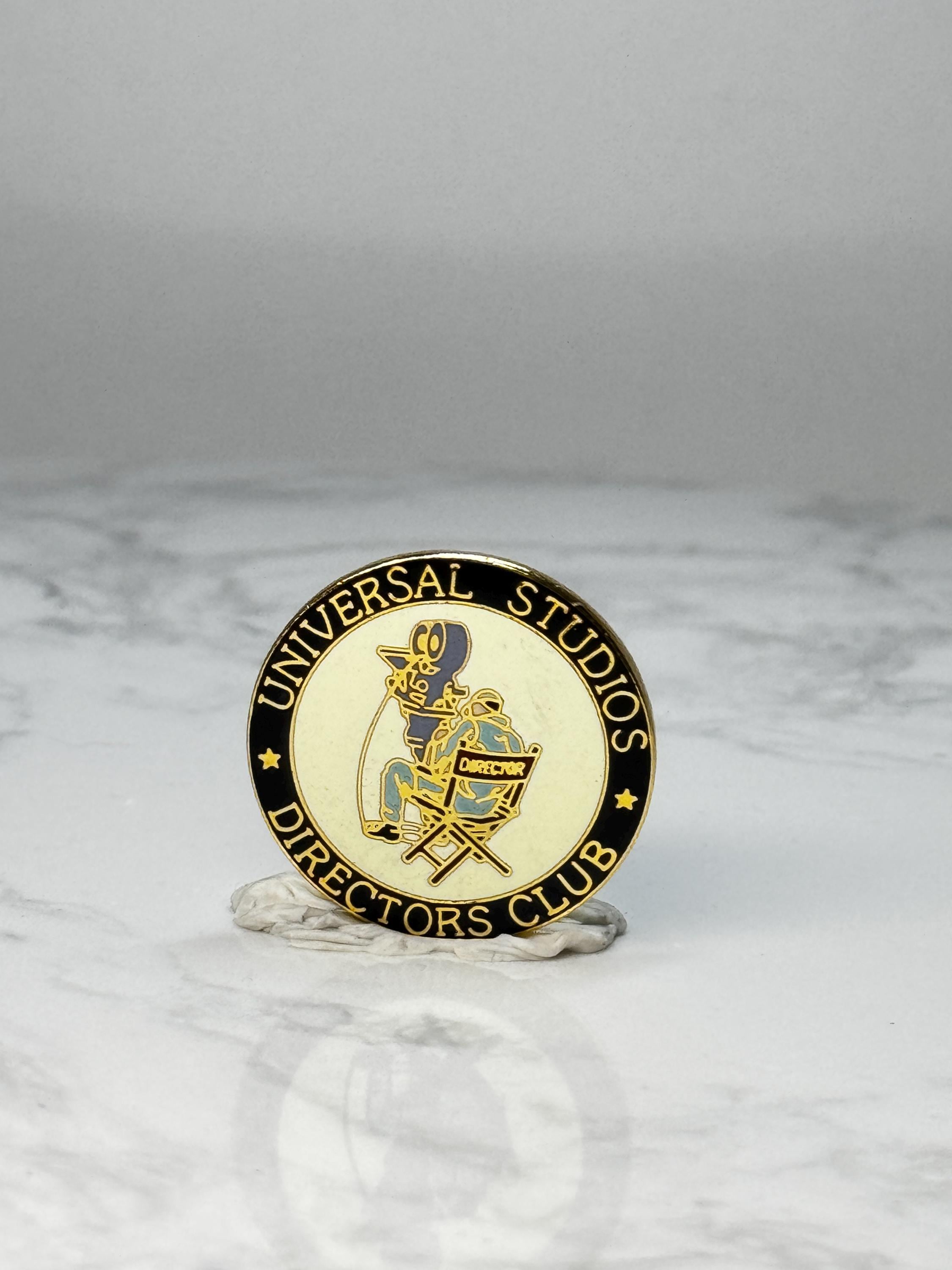 Vintage Universal Studios Directors Club Pin: Black Enamel - Film Accessory