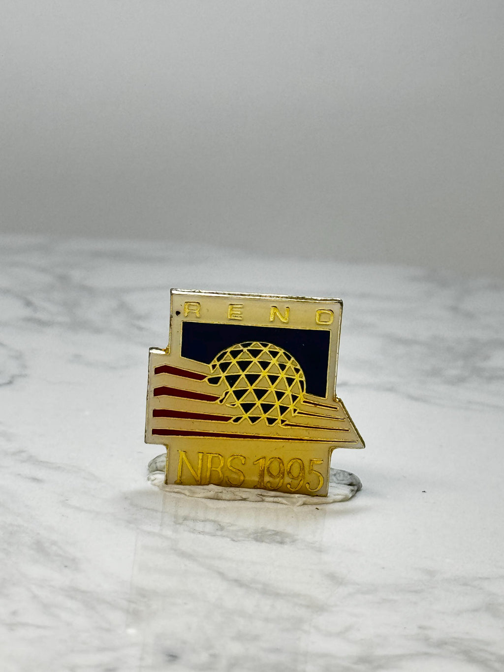 Vintage Reno NBS 1995 Pin: Gold Tone Enamel - 1990s Conference