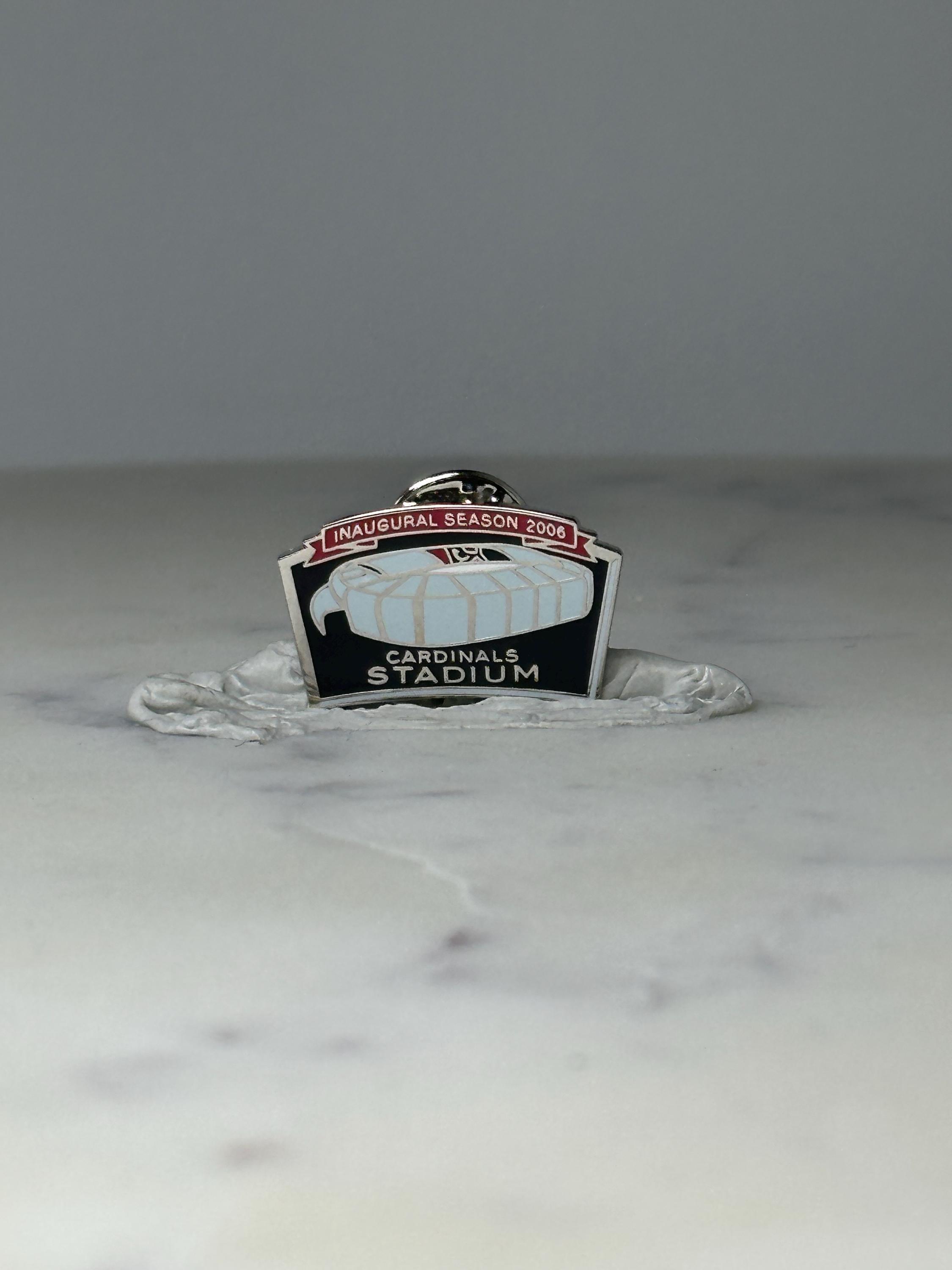 Vintage Cardinals Stadium Enamel Pin: Red White Black - 2006 Inaugural Season Accessory
