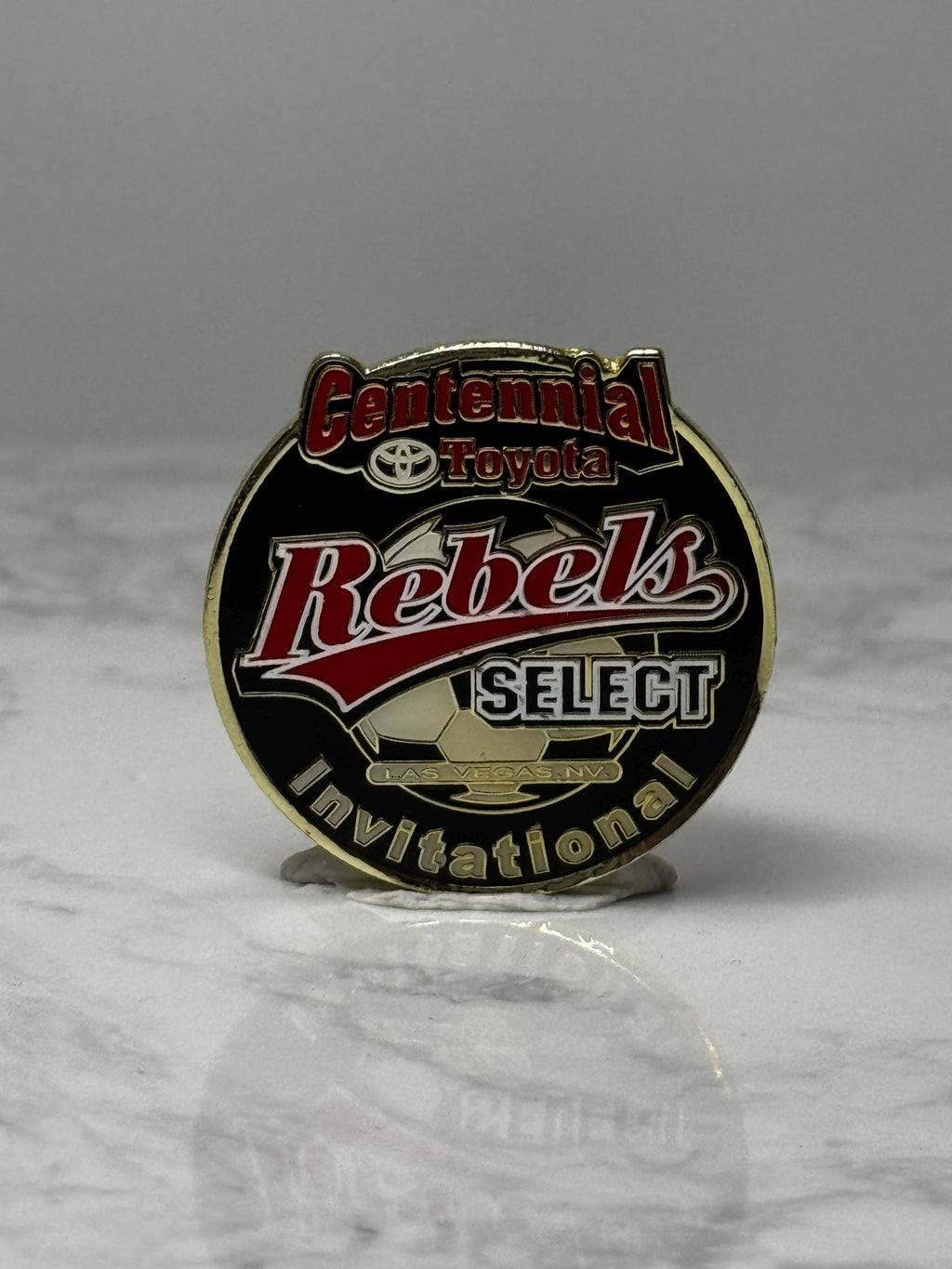 Vintage Centennial Toyota Rebels Select Pin: Red Black Enamel - Soccer Invitational Accessory