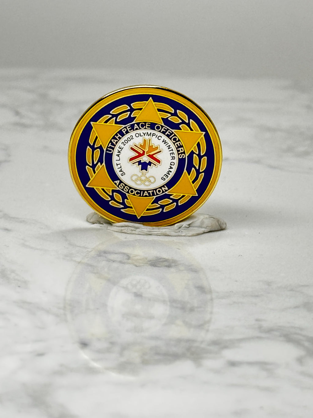 Vintage Utah Peace Officers Pin: Blue Gold Enamel - 2002 Olympic Accessory