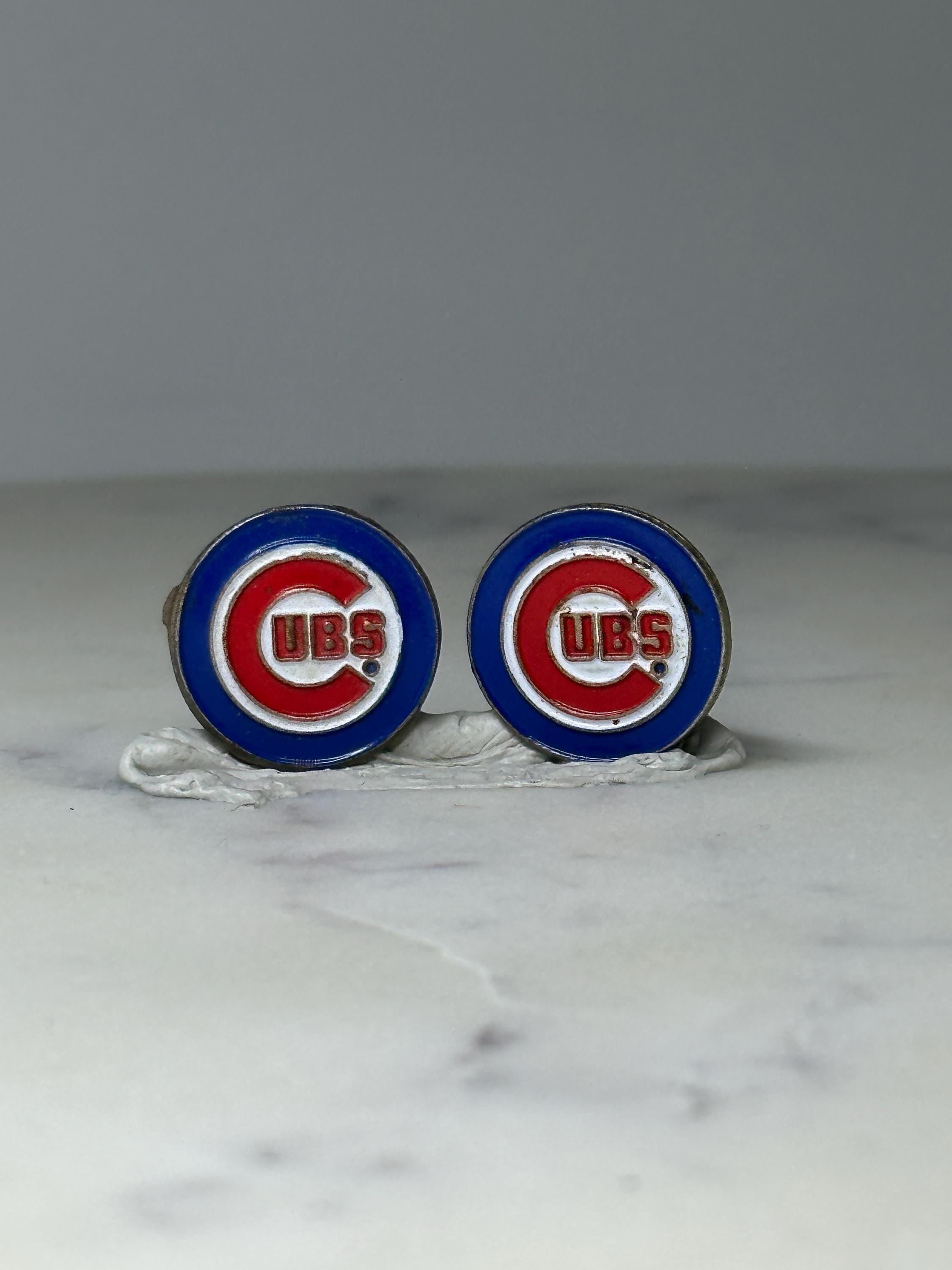 Vintage Chicago Cubs Logo Pin: Enamel Red Blue - MLB Sports Accessory