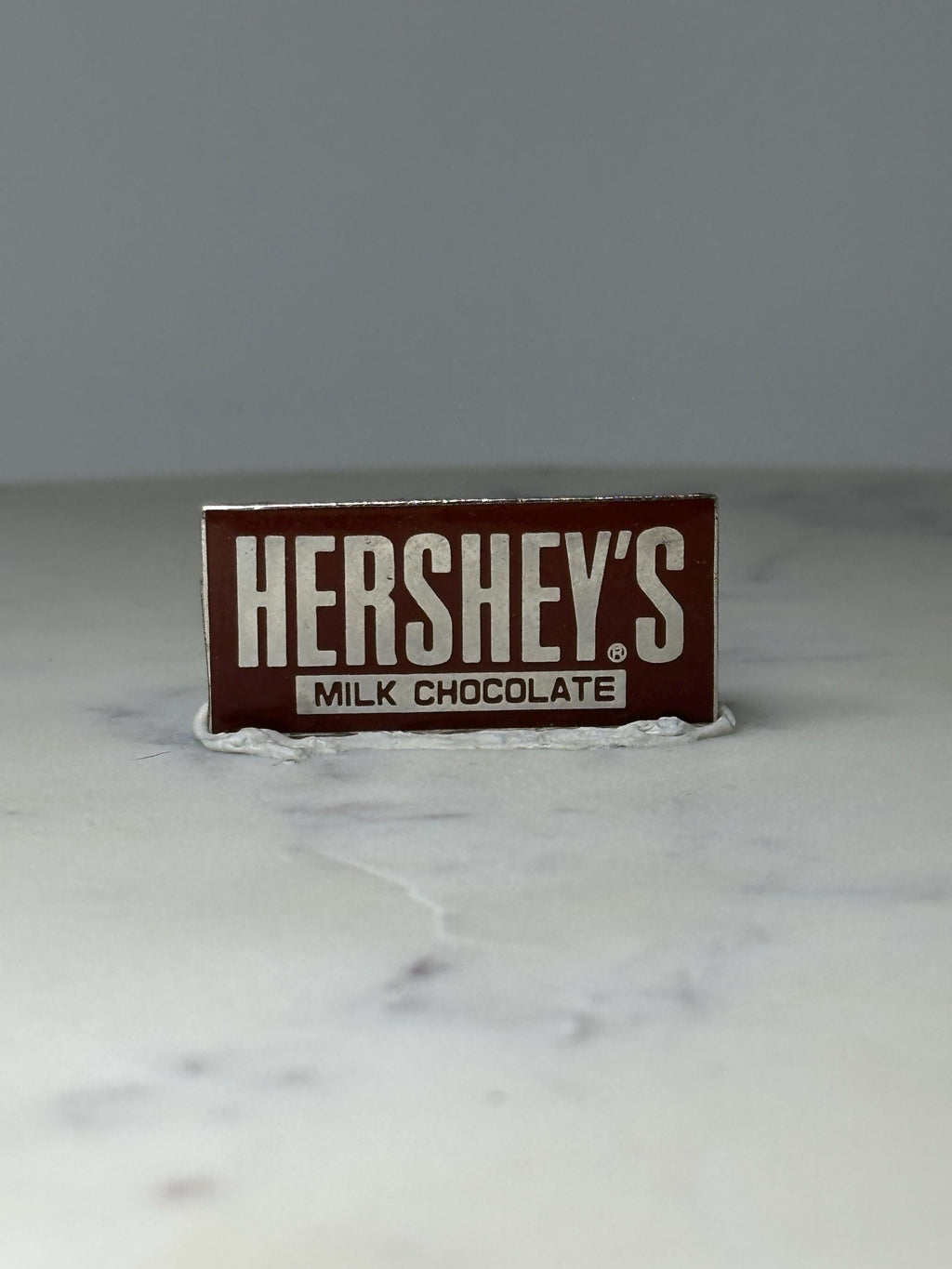 Vintage Hershey’s Milk Chocolate Bar Pin: Brown Enamel - Candy Advertising Accessory
