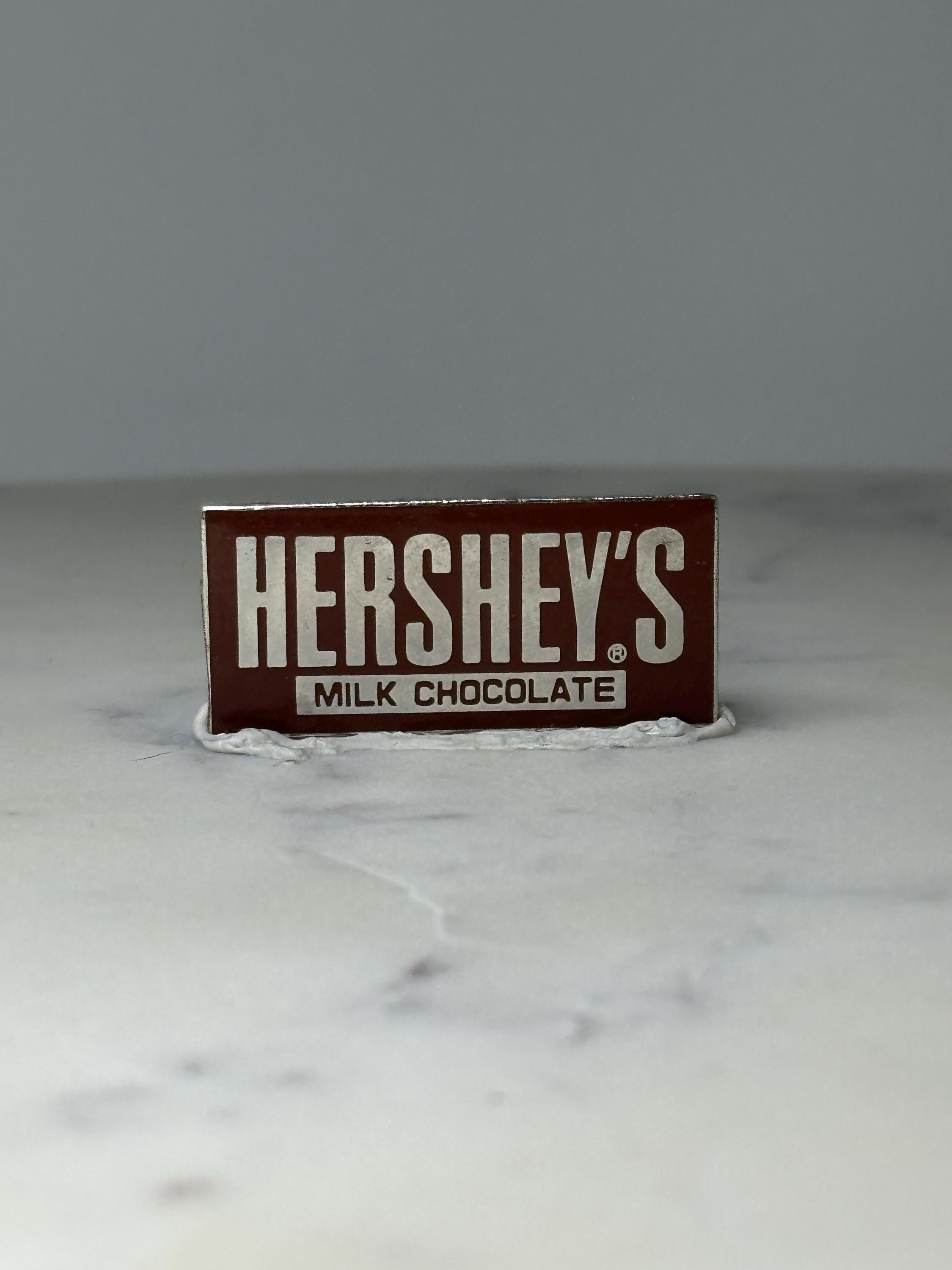 Vintage Hershey’s Milk Chocolate Bar Pin: Brown Enamel - Candy Advertising Accessory