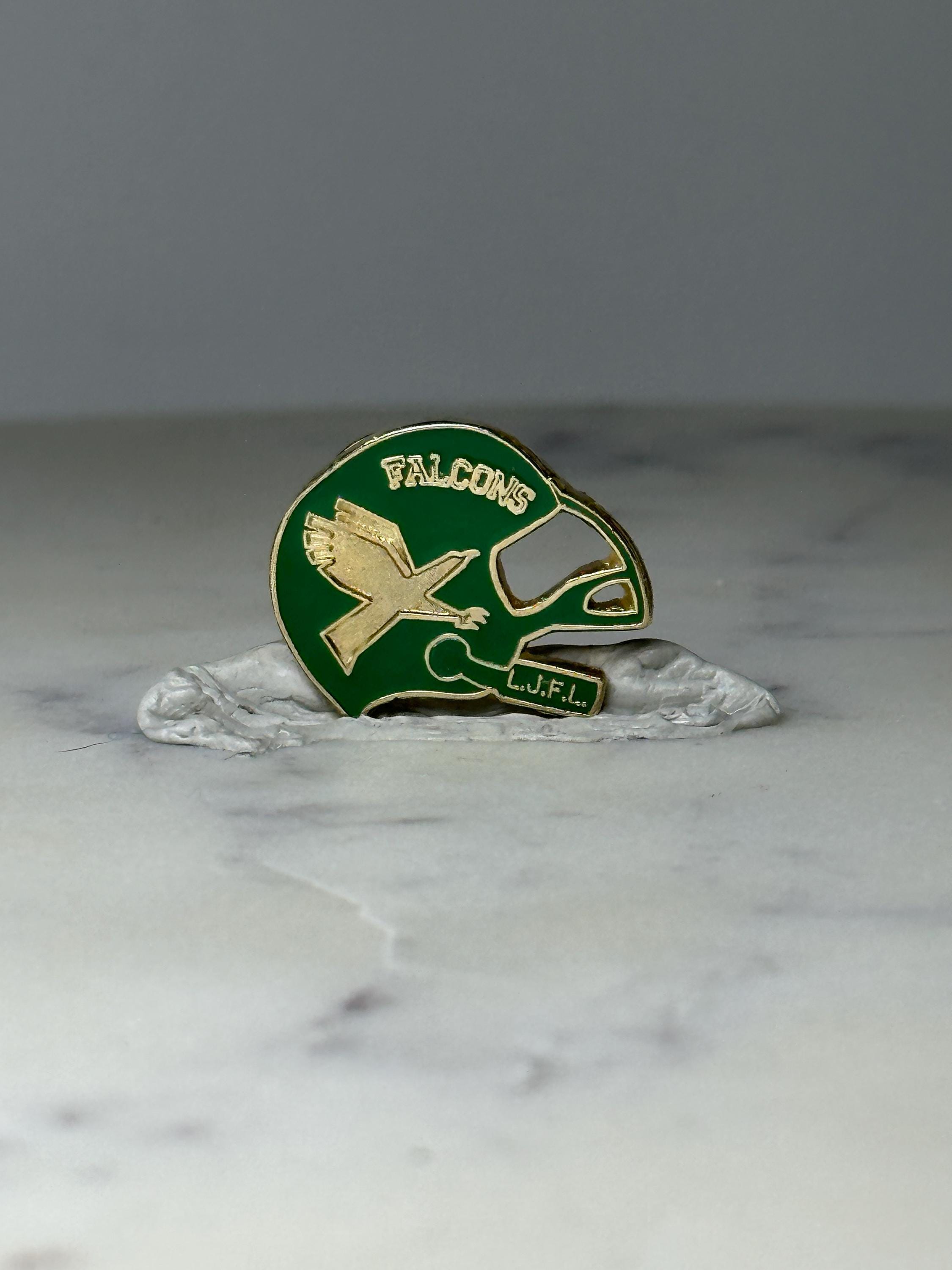 Vintage Falcons Football Helmet Pin LJFL Youth League Enamel Lapel Hat Pin