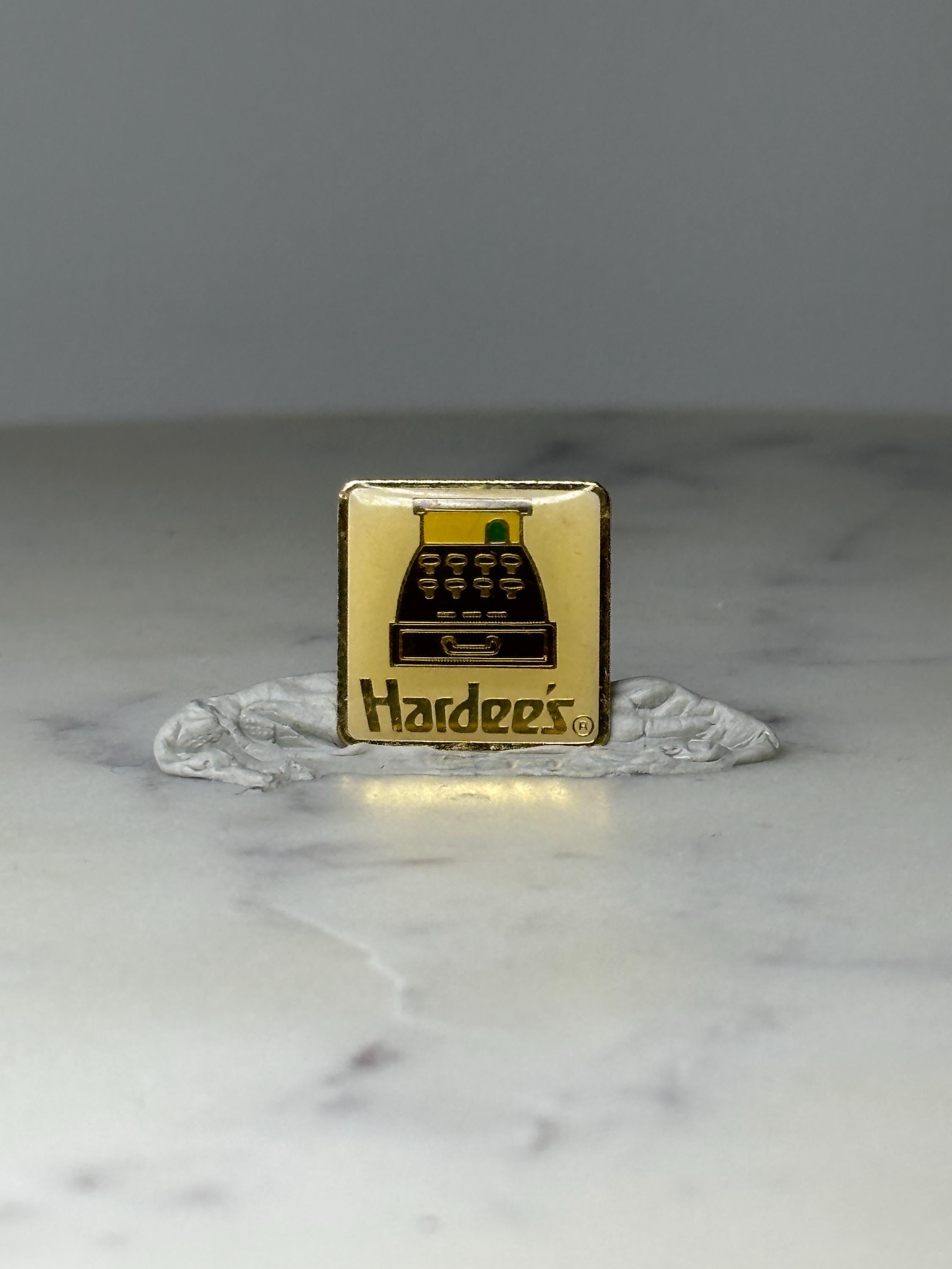 Vintage Hardee’s Cash Register Enamel Pin: Gold Tone - 1980s Restaurant Accessory