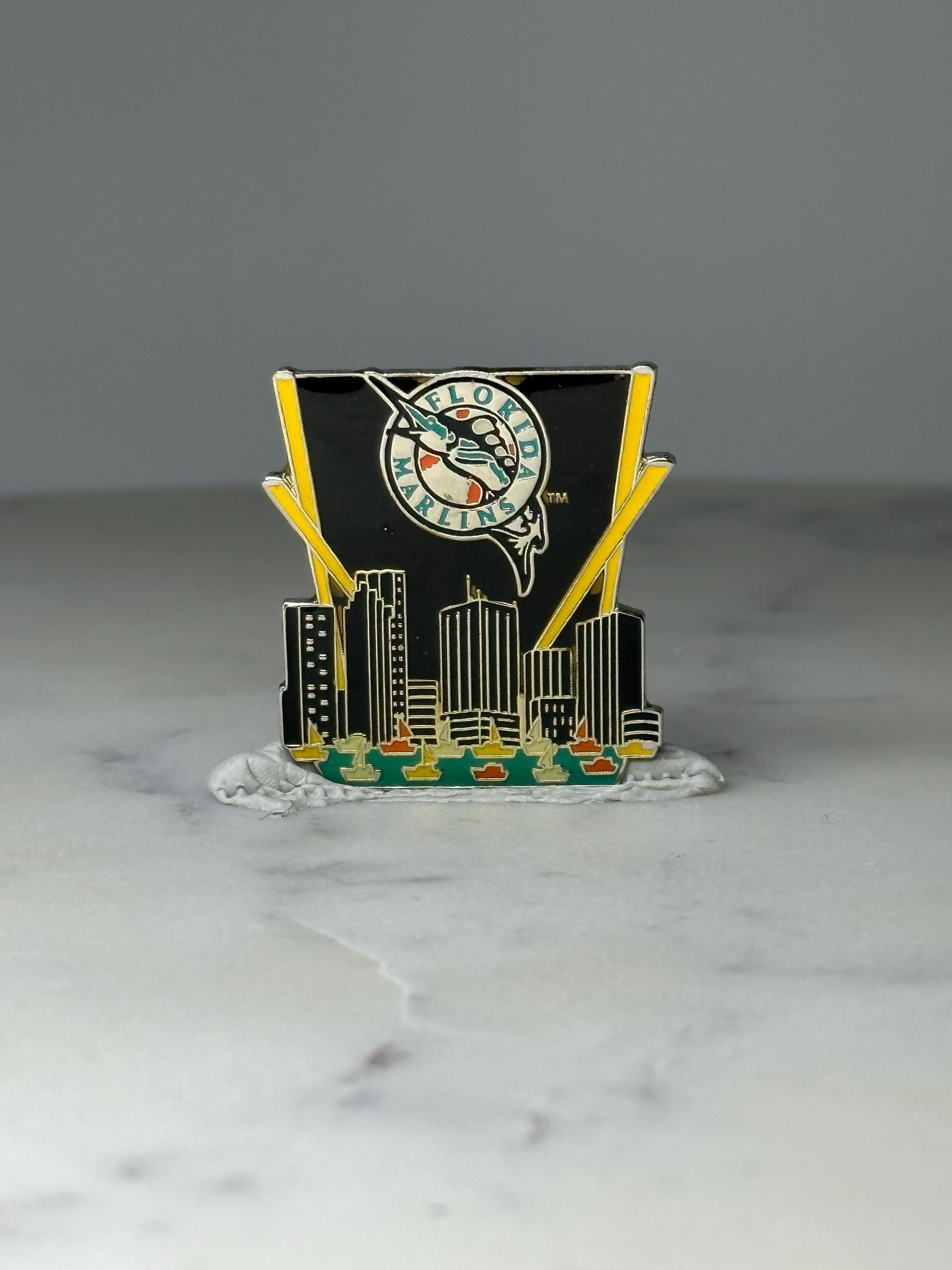 Vintage Limited Edition Florida Marlins Enamel Pin 29 of 250: Black Gold - 1990s MLB Accessory