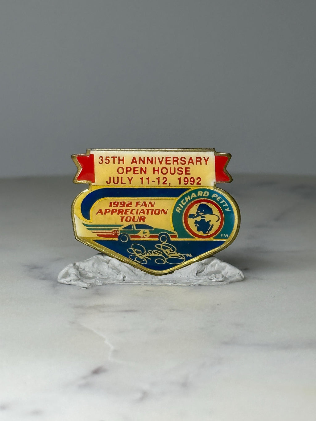 Vintage Richard Petty Racing Lapel Pin: Enamel 1992 Fan Tour - NASCAR Accessory
