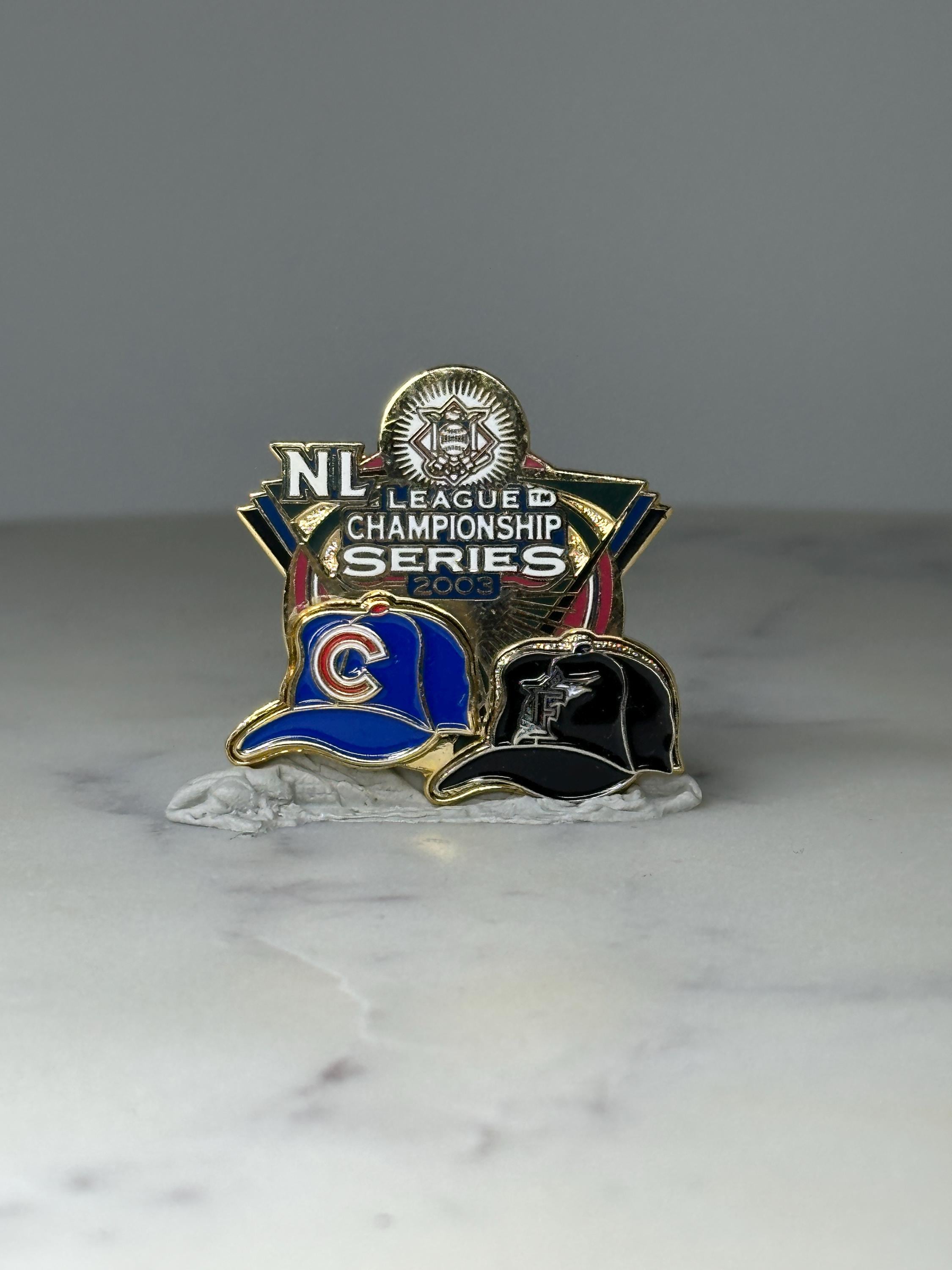 Vintage 2003 NLCS Baseball Pin: Gold Enamel - MLB Playoff Accessory