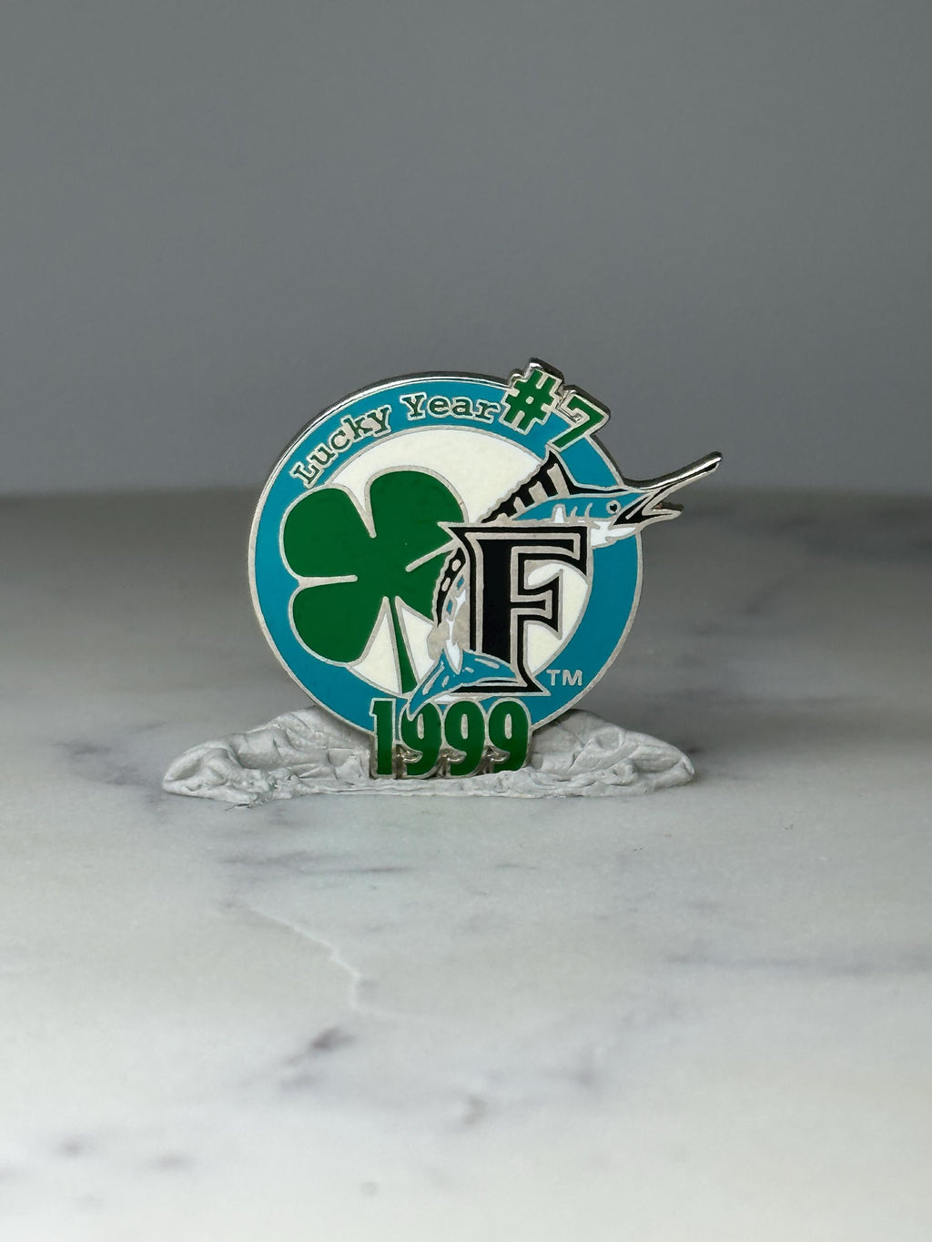 Limited Edition Vintage Florida Marlins 1999 Lucky Year #7 Pin of 500: Enamel - MLB Accessory
