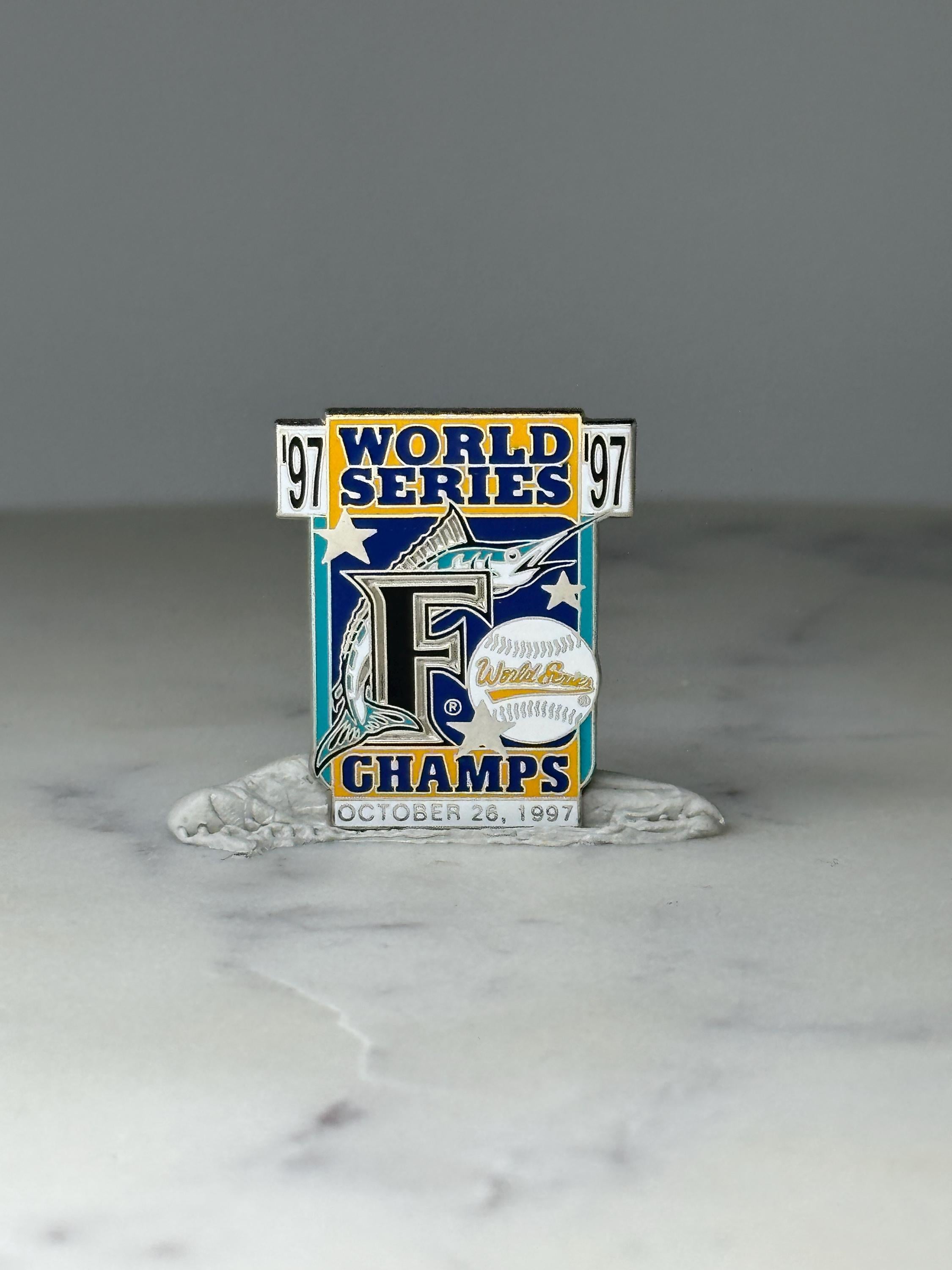 Vintage Limited Edition Florida Marlins World Series Pin 84 of 1000: Color Enamel - 1997 Champs Accessory
