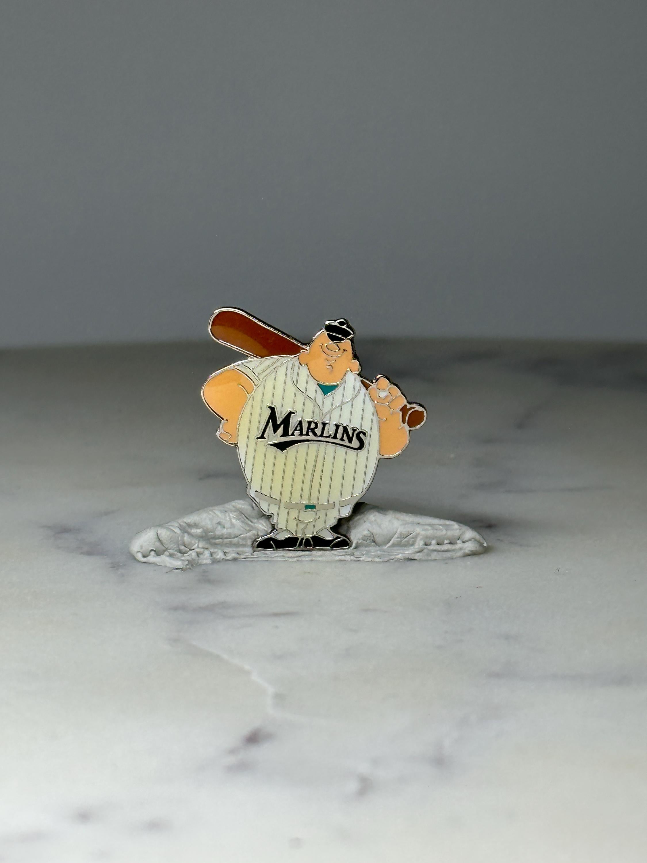 Vintage Florida Marlins Baseball Pin: Enamel Mascot - MLB Sports Accessory