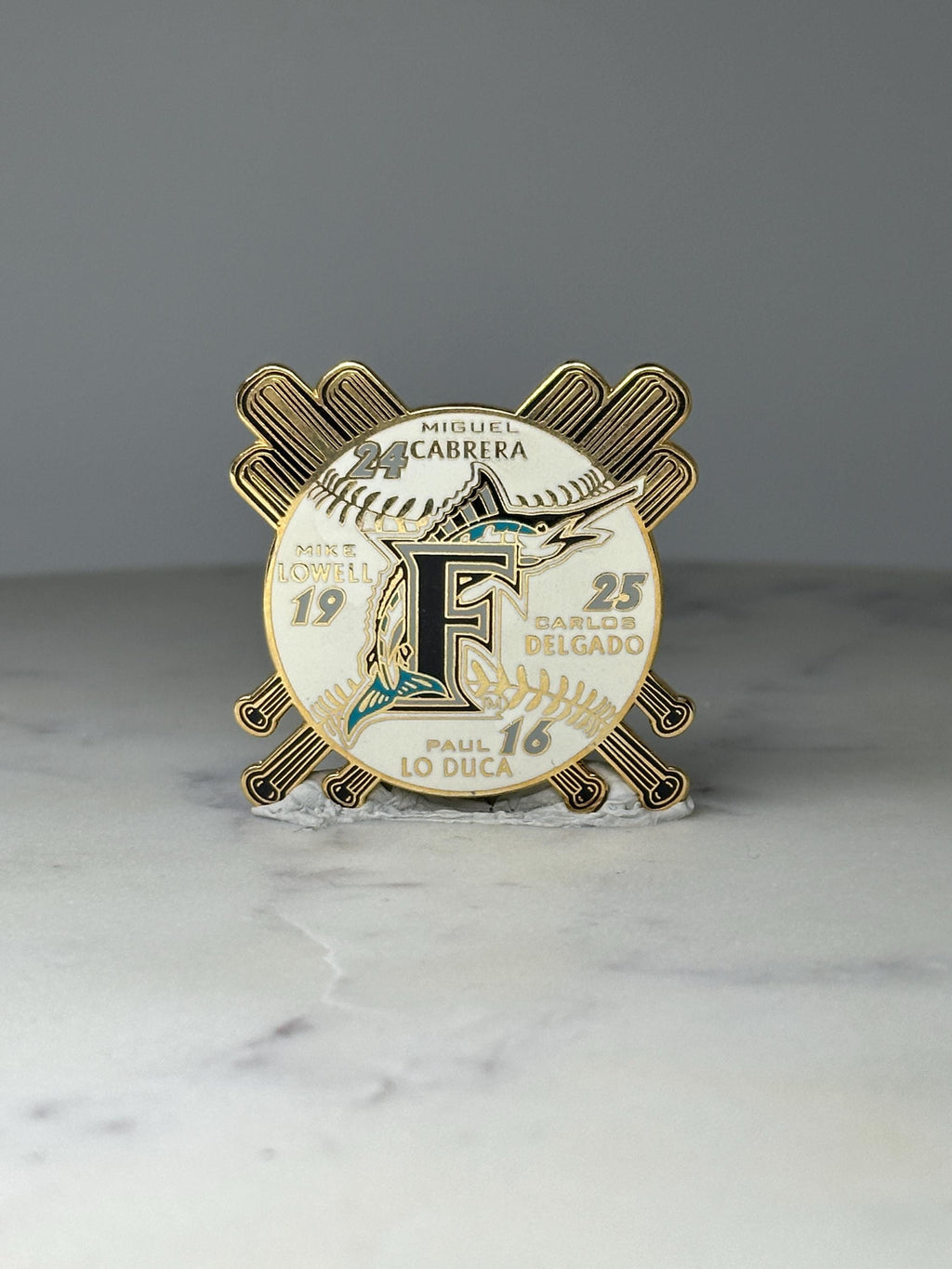 Limited Edition Florida Marlins Players MLB Pin 90 of 300: Gold Enamel - 2000s Baseball Accessory